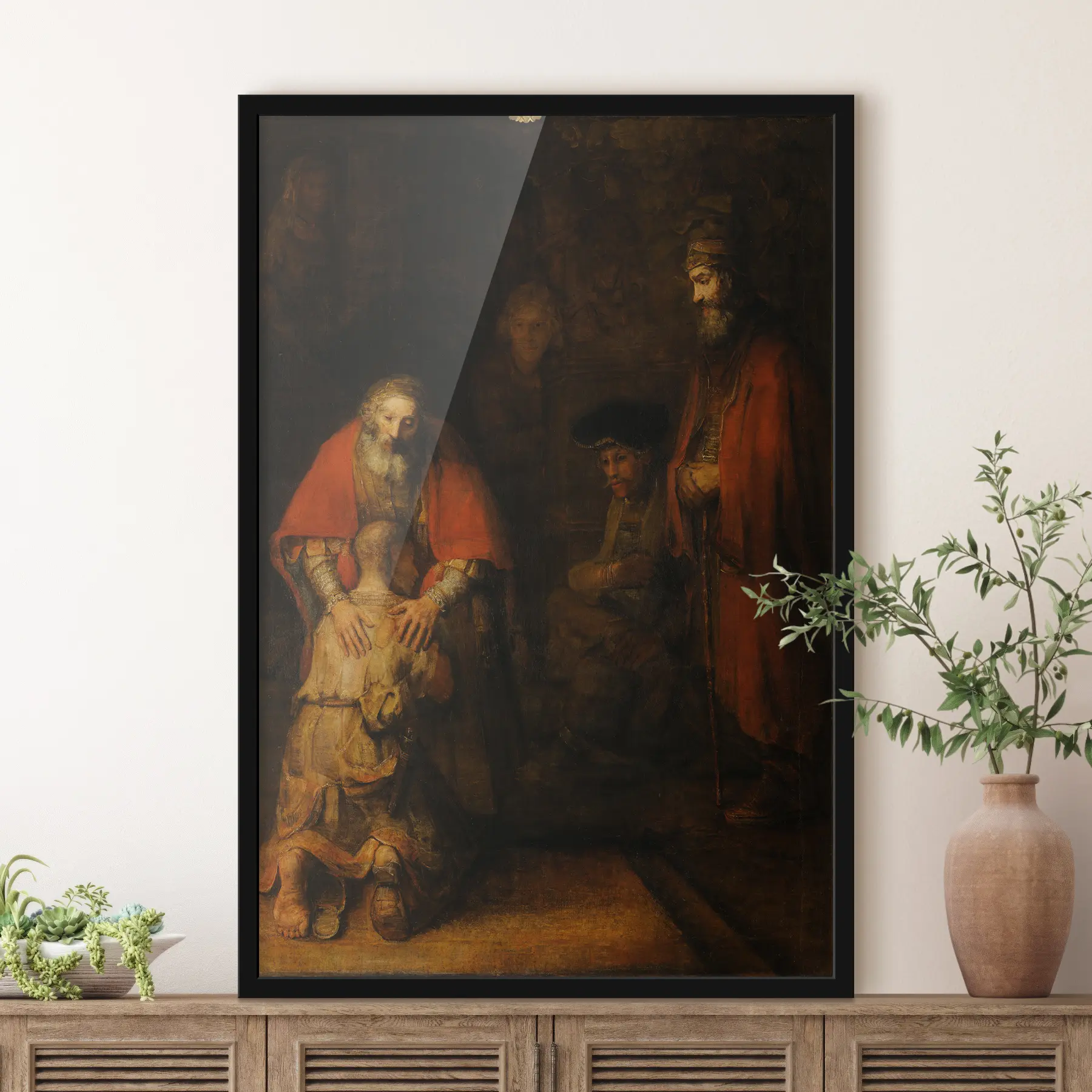 murales de pared Emotivo reencuentro en un momento atemporal f16099