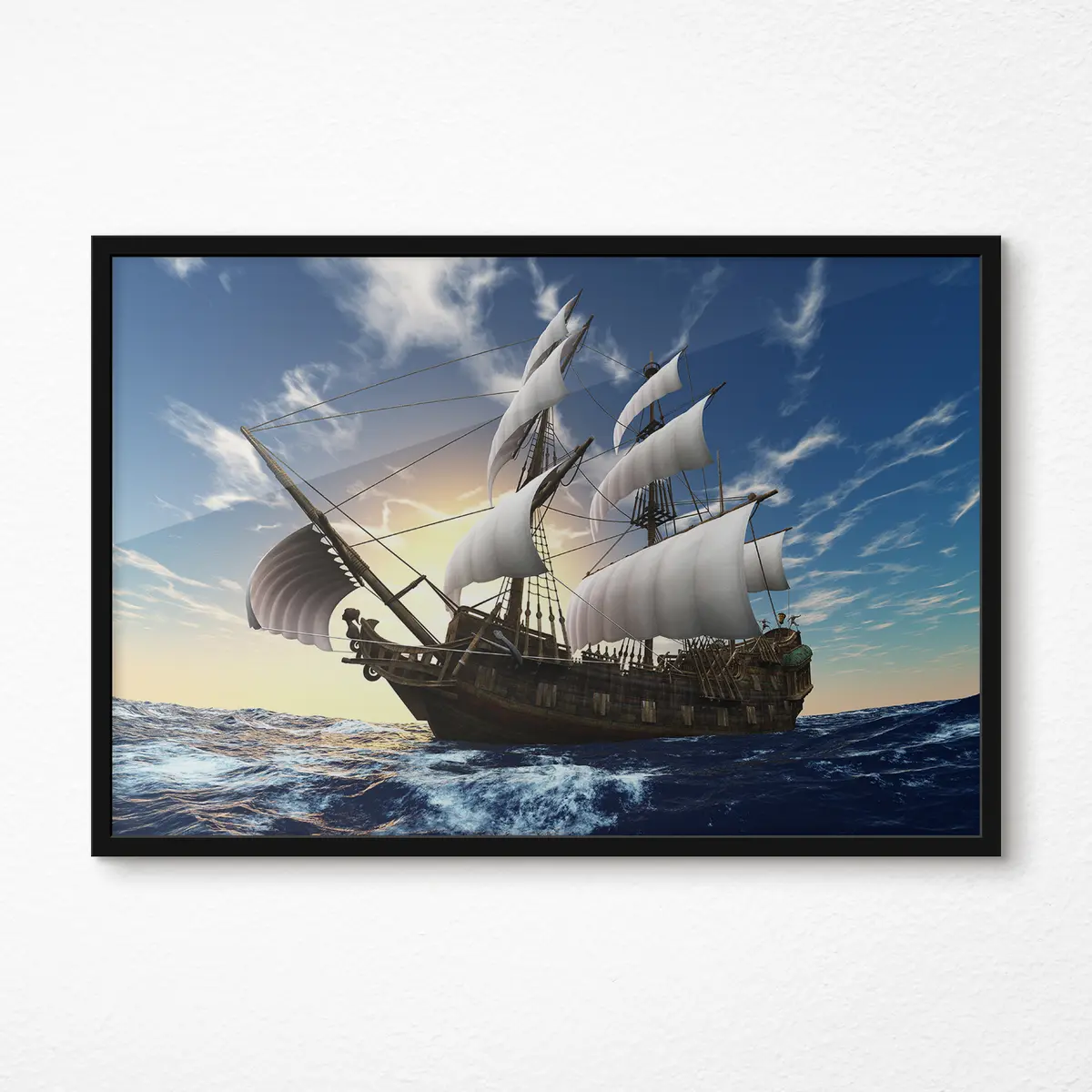 Poster Navegando hacia el horizonte dorado f15797