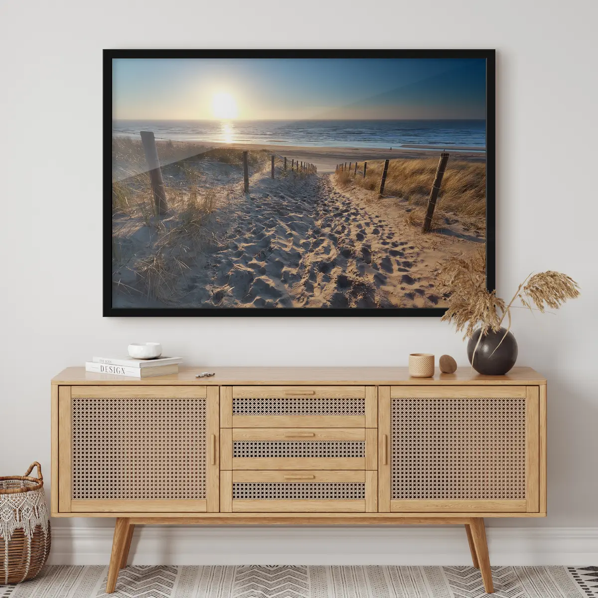 Poster Camino a la serenidad de la playa de arena f08131