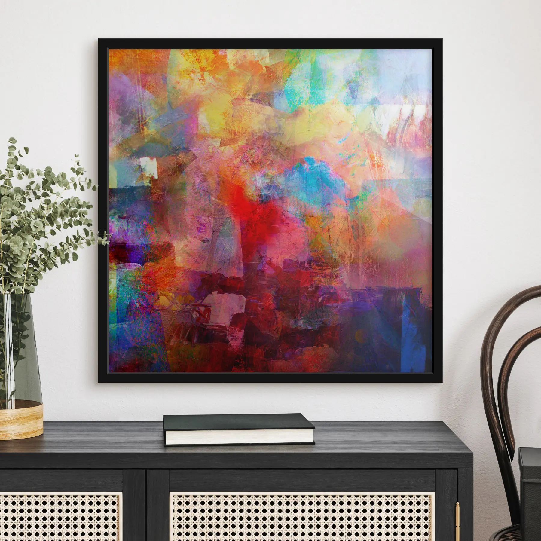 murales de pared Colores vibrantes en composición abstracta f04344