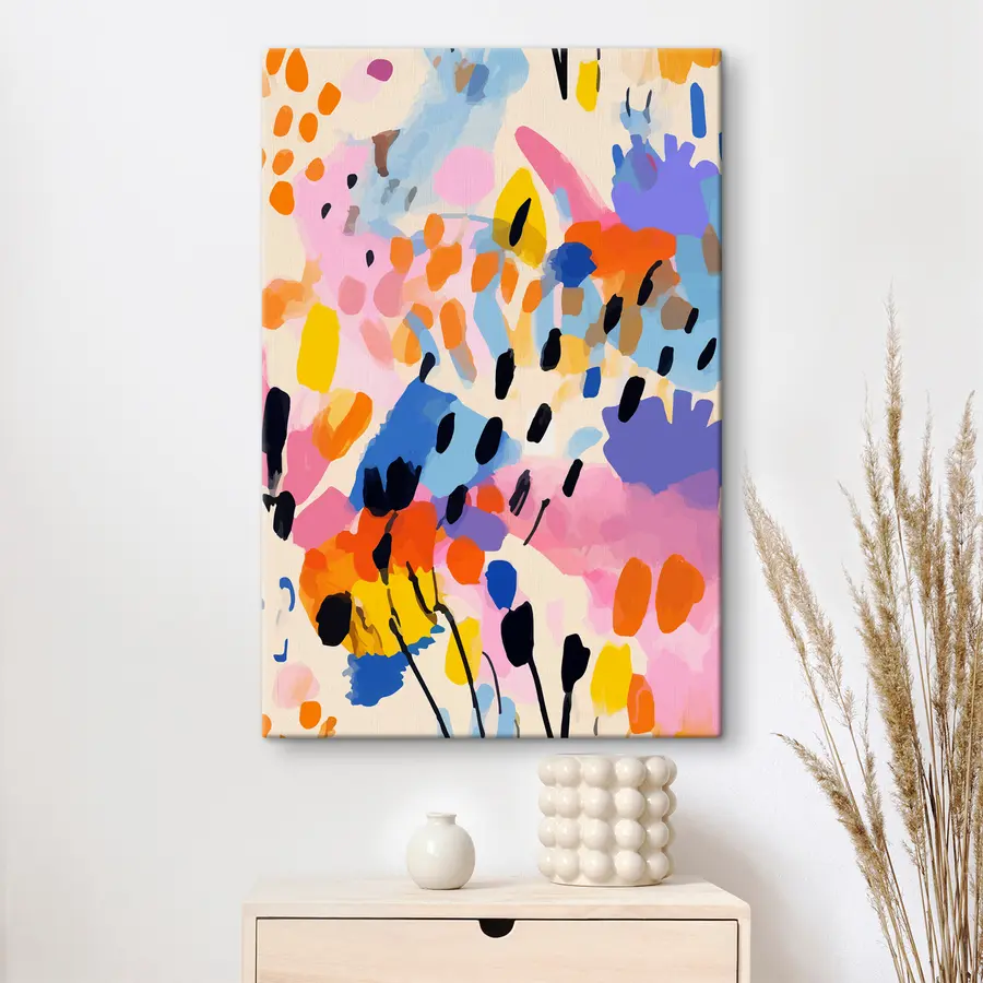 murales de pared Colores vibrantes en una abstracción lúdica s36597