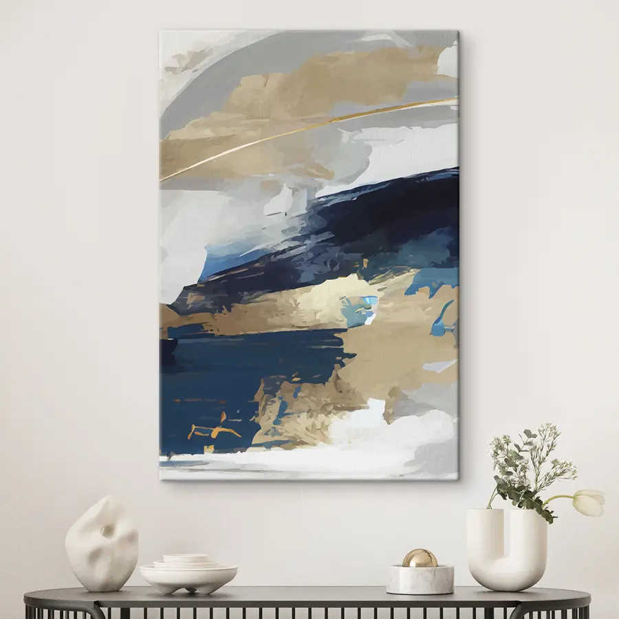 murales de pared Ondas abstractas en colores relajantes s36621