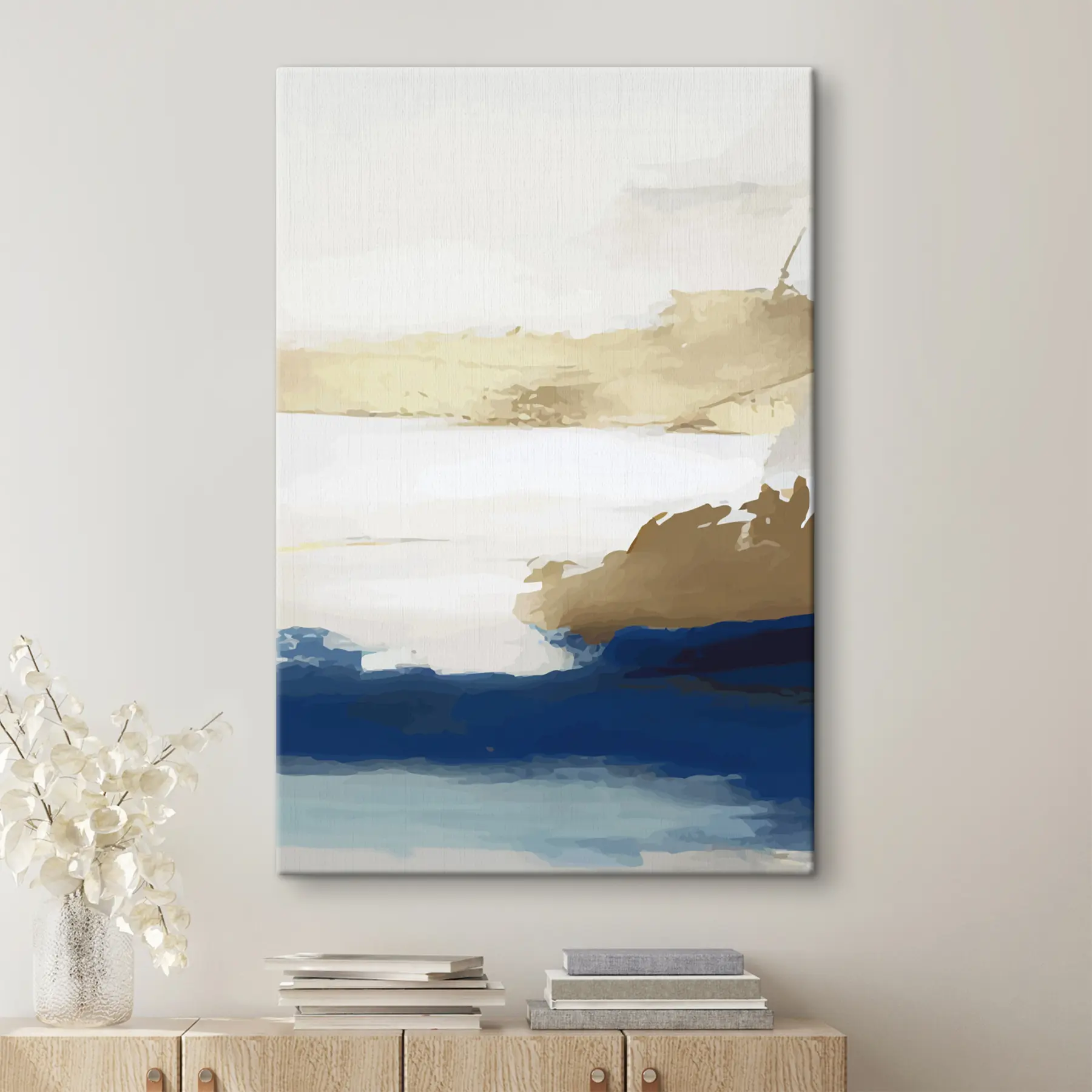 murales de pared Serenidad plasmada en pinceladas abstractas s36622