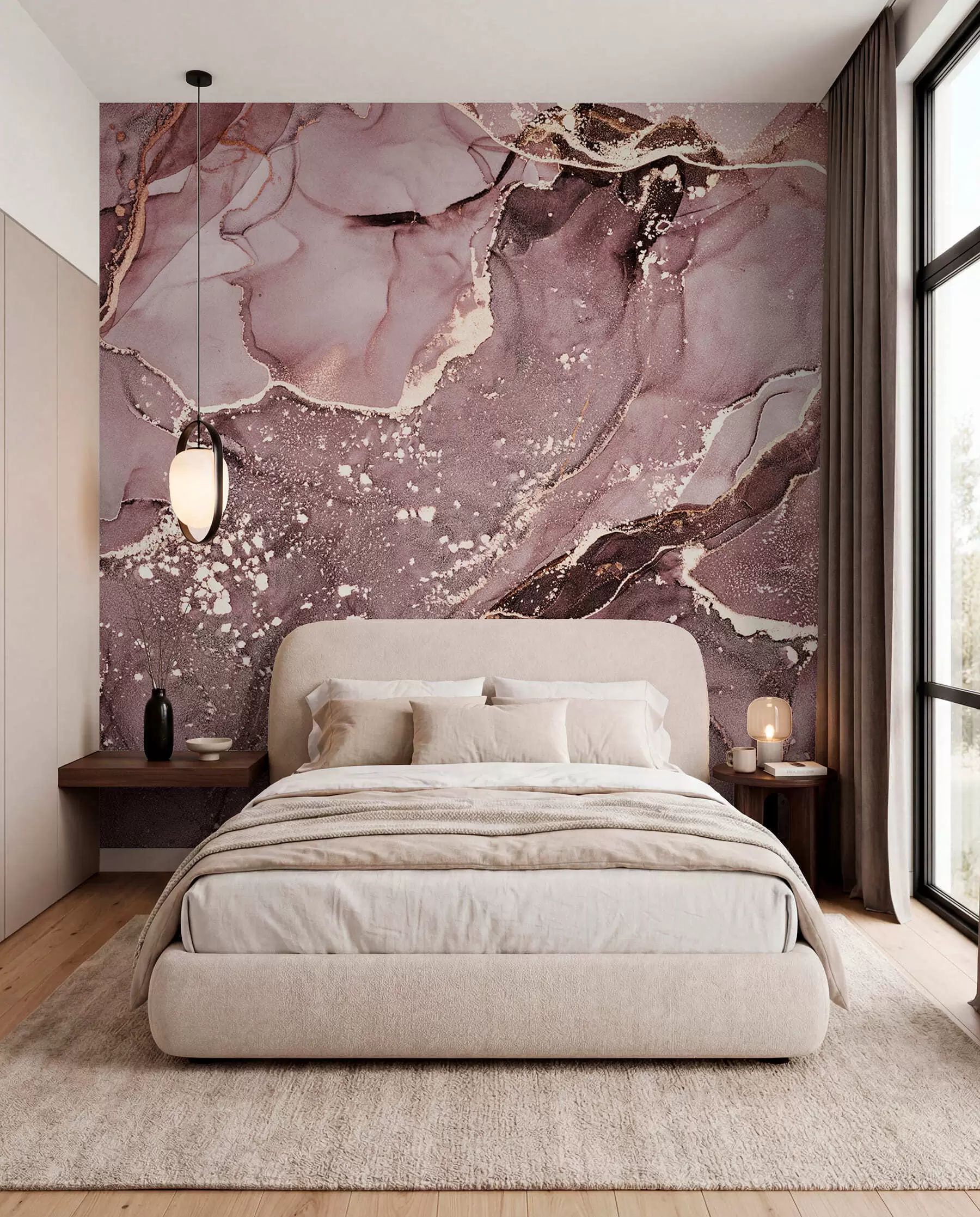 murales de pared Mármol rosa y ámbar u93578v1