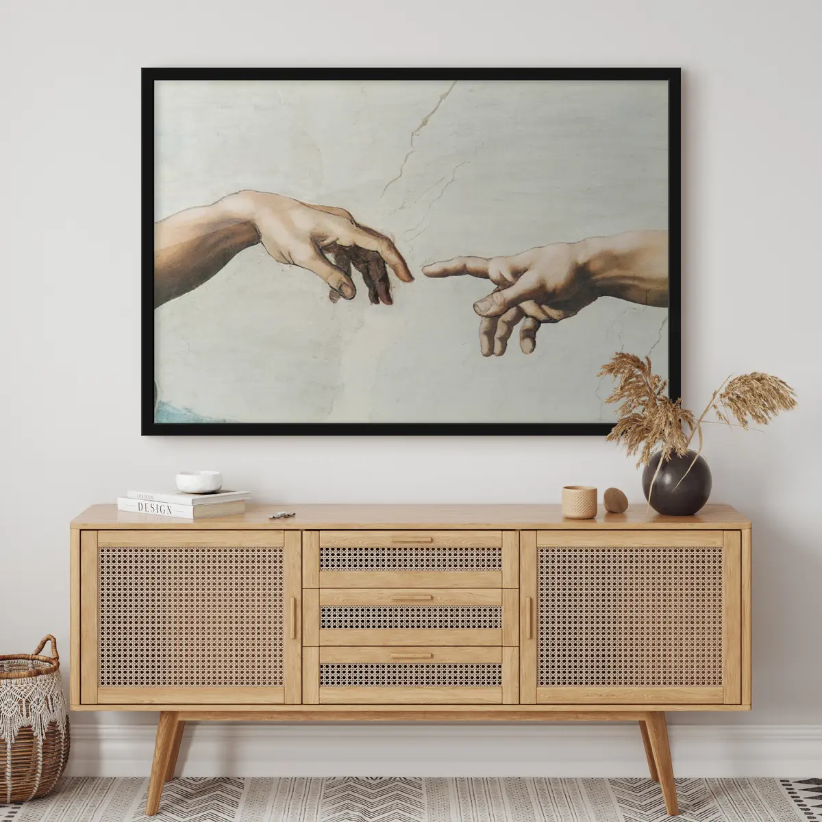 Poster Conexión divina a través de las yemas de los dedos f11909