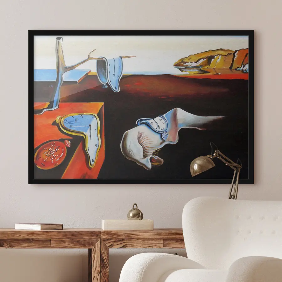 murales de pared Paisaje surrealista de piezas de relojería que se funden f16070