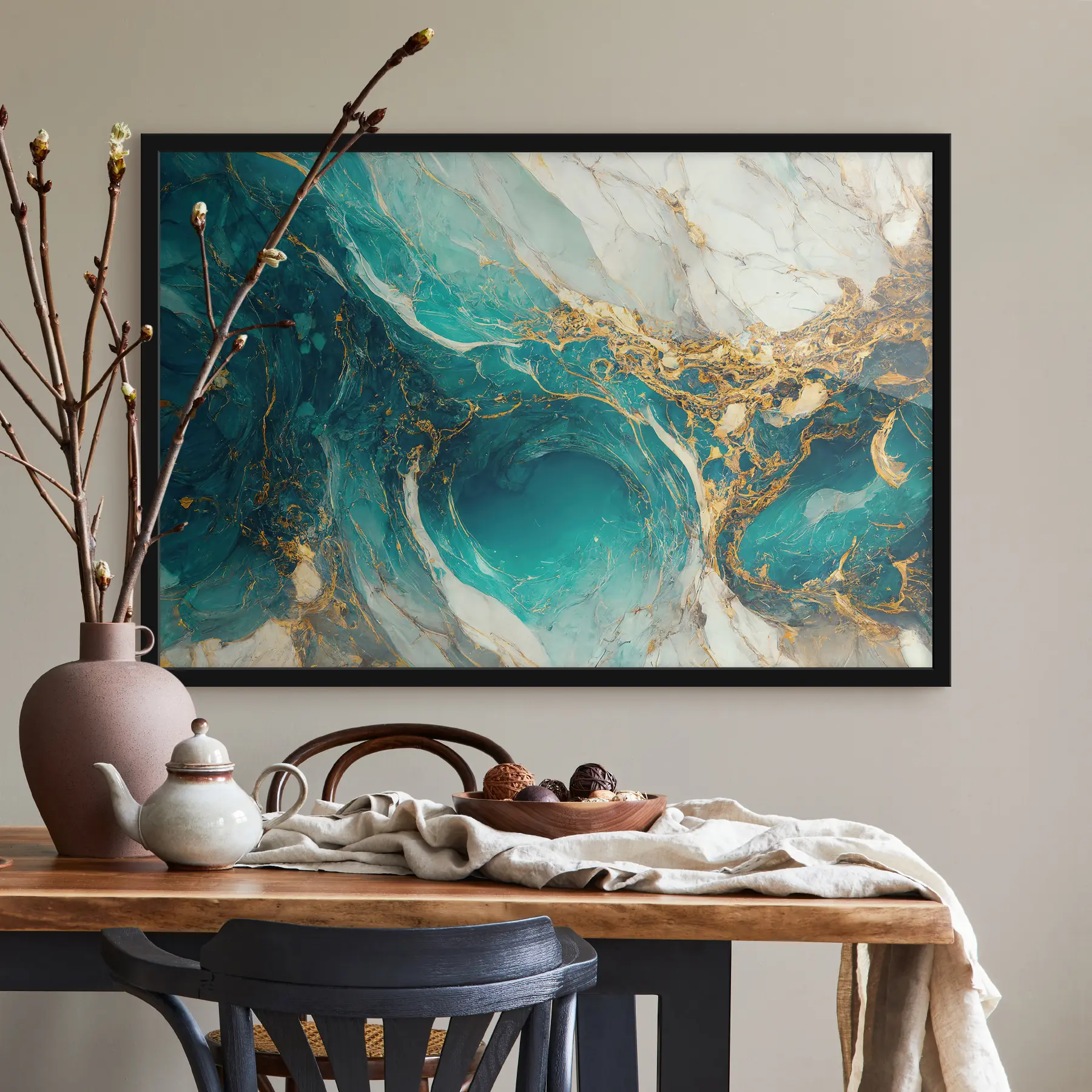 murales de pared Colores hipnóticos en patrones fluidos f32411