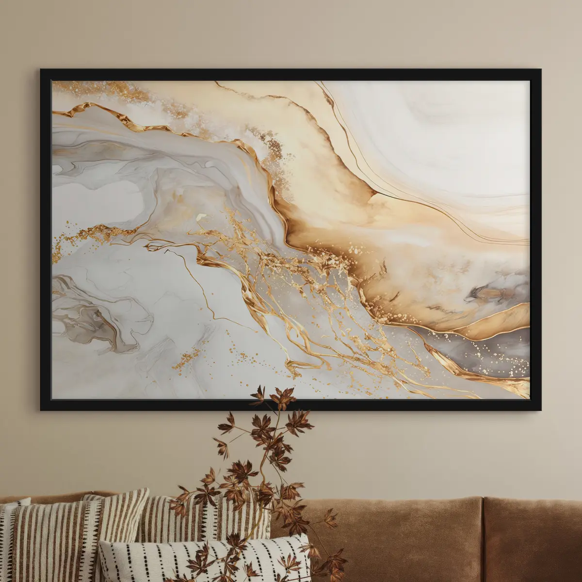 Poster Elegantes remolinos de suaves tonalidades f34129