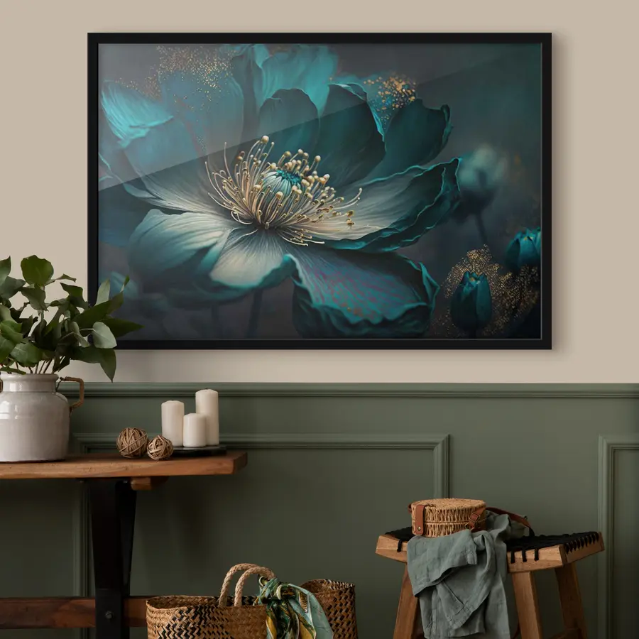 murales de pared Elegante floración en tonos vibrantes f34854