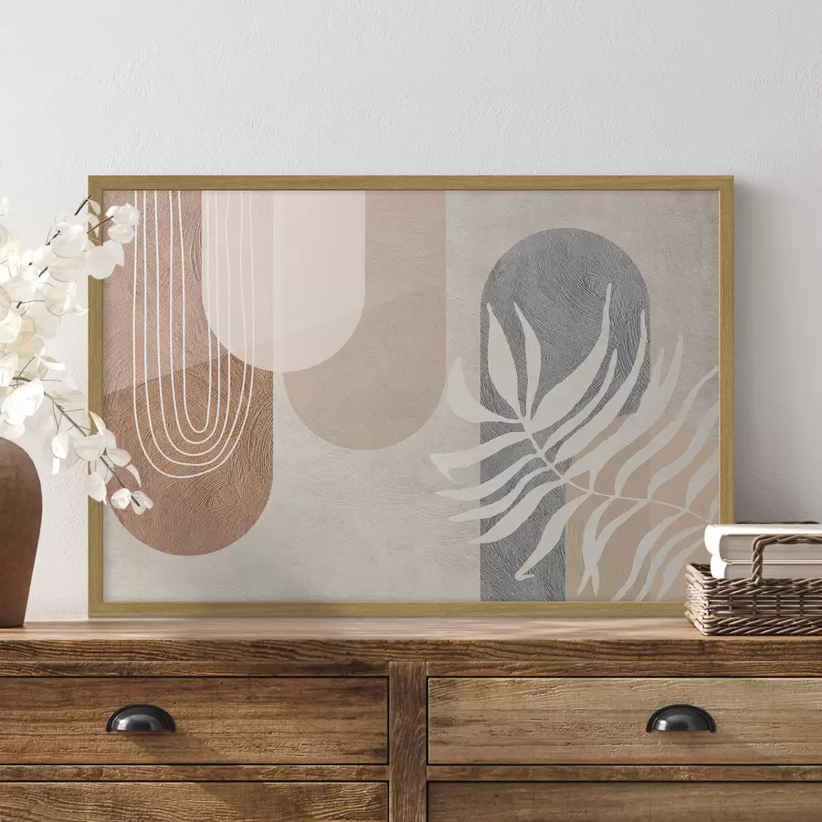 murales de pared Formas abstractas en tonos tierra f35796