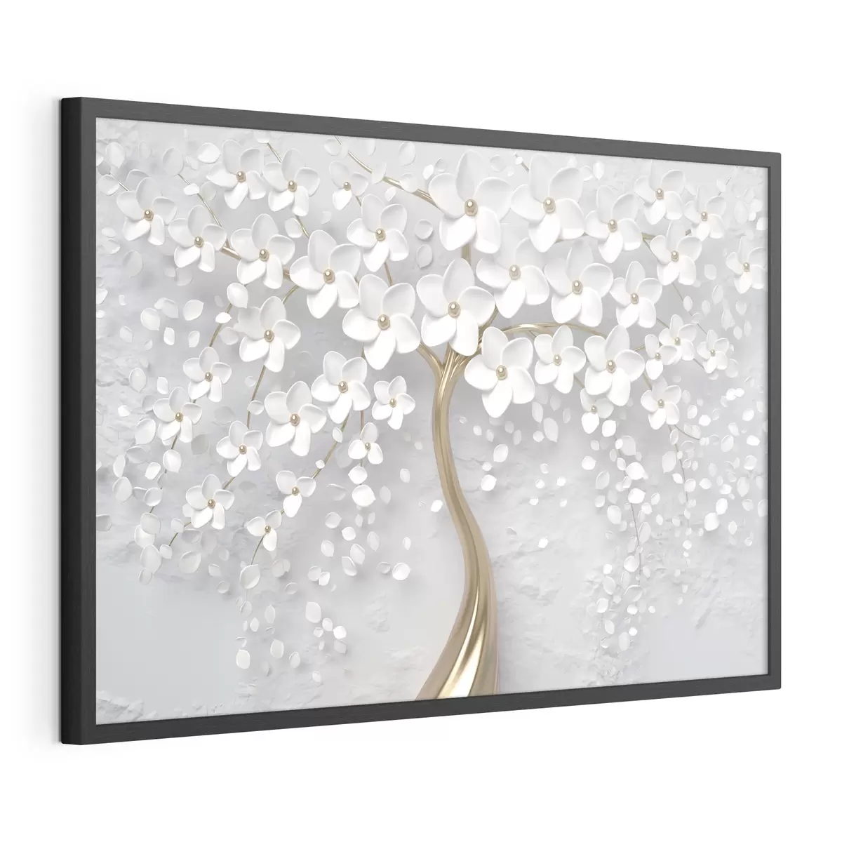 Poster Delicadas flores en un árbol resplandeciente f35856