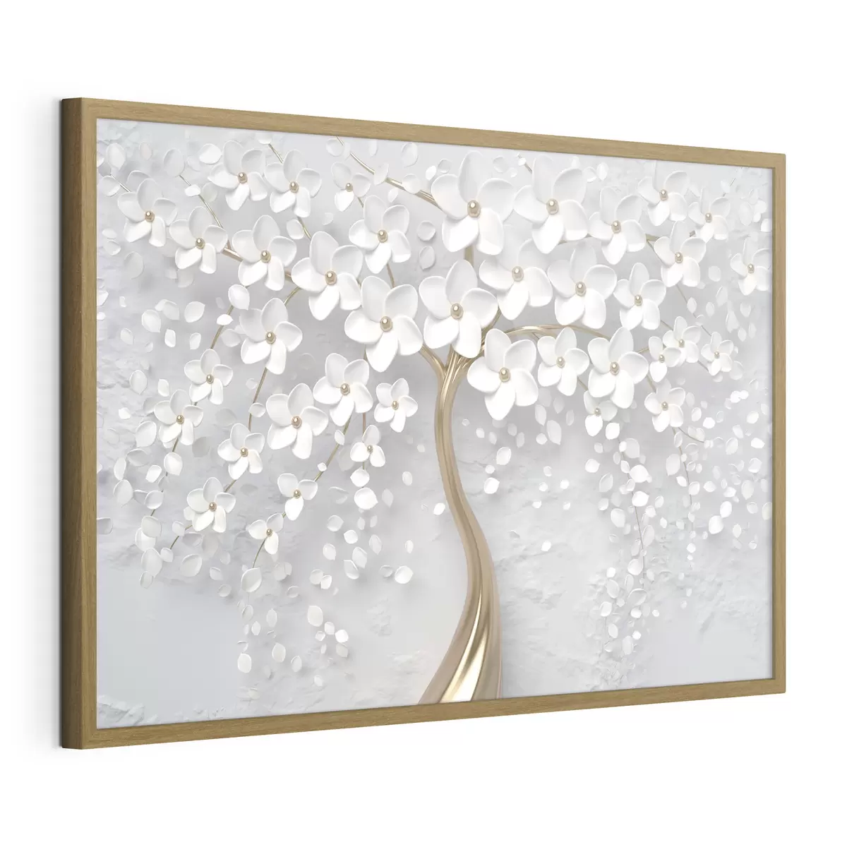 Poster Delicadas flores en un árbol resplandeciente f35856