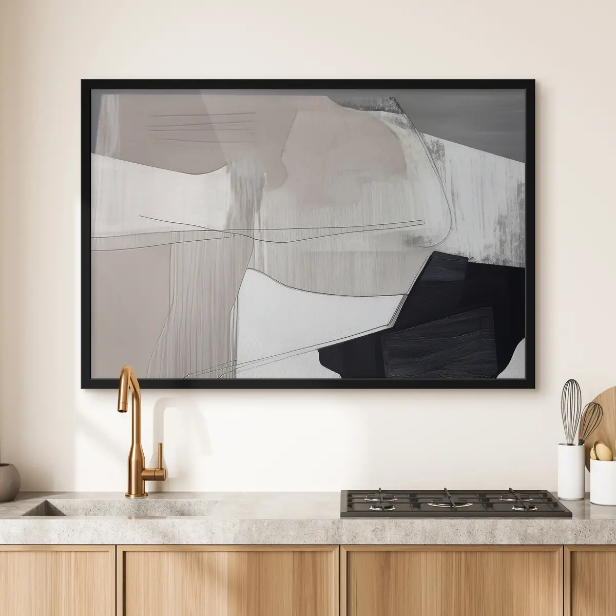 Poster Formas abstractas en tonos apagados f36039