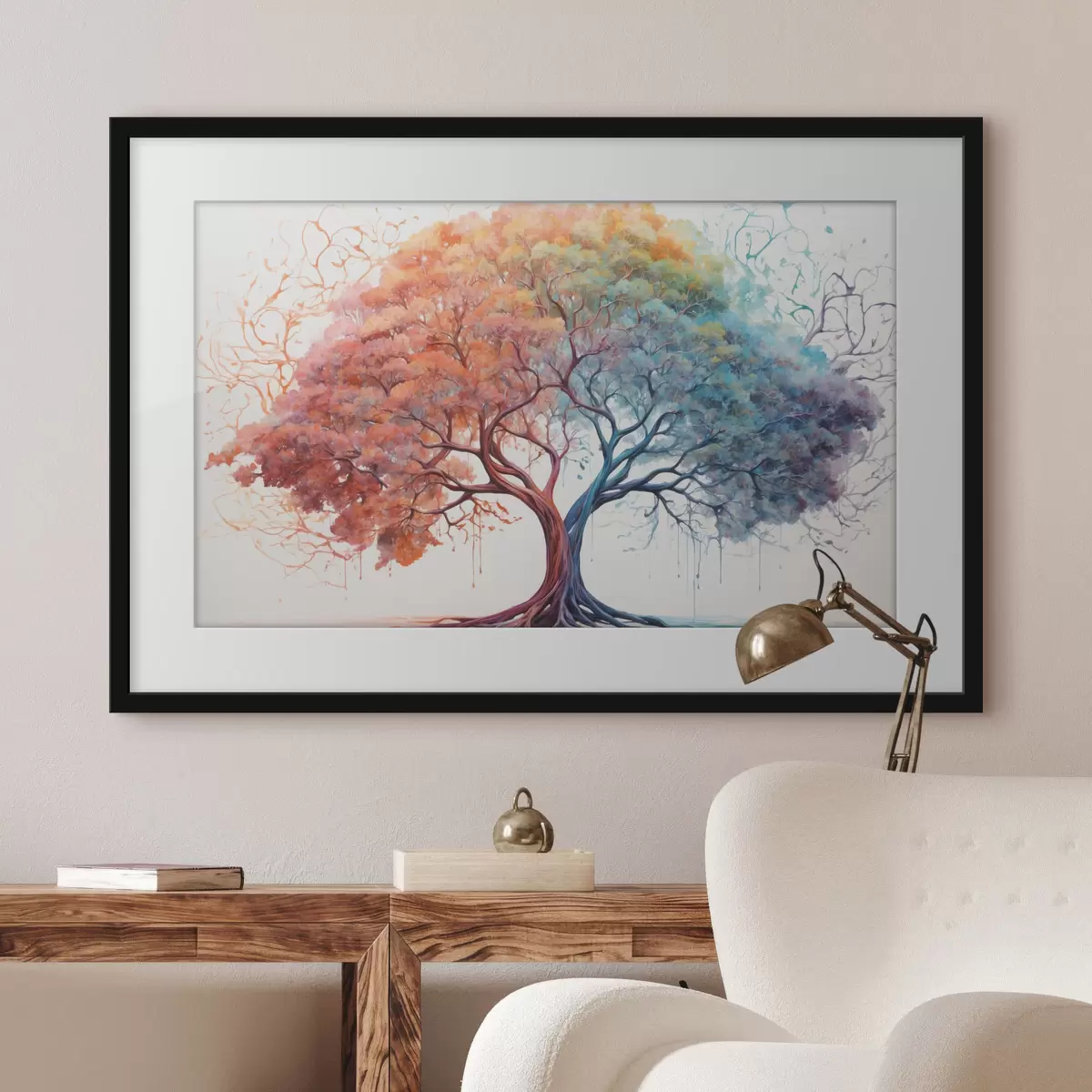 Poster Árbol arcoíris f36444