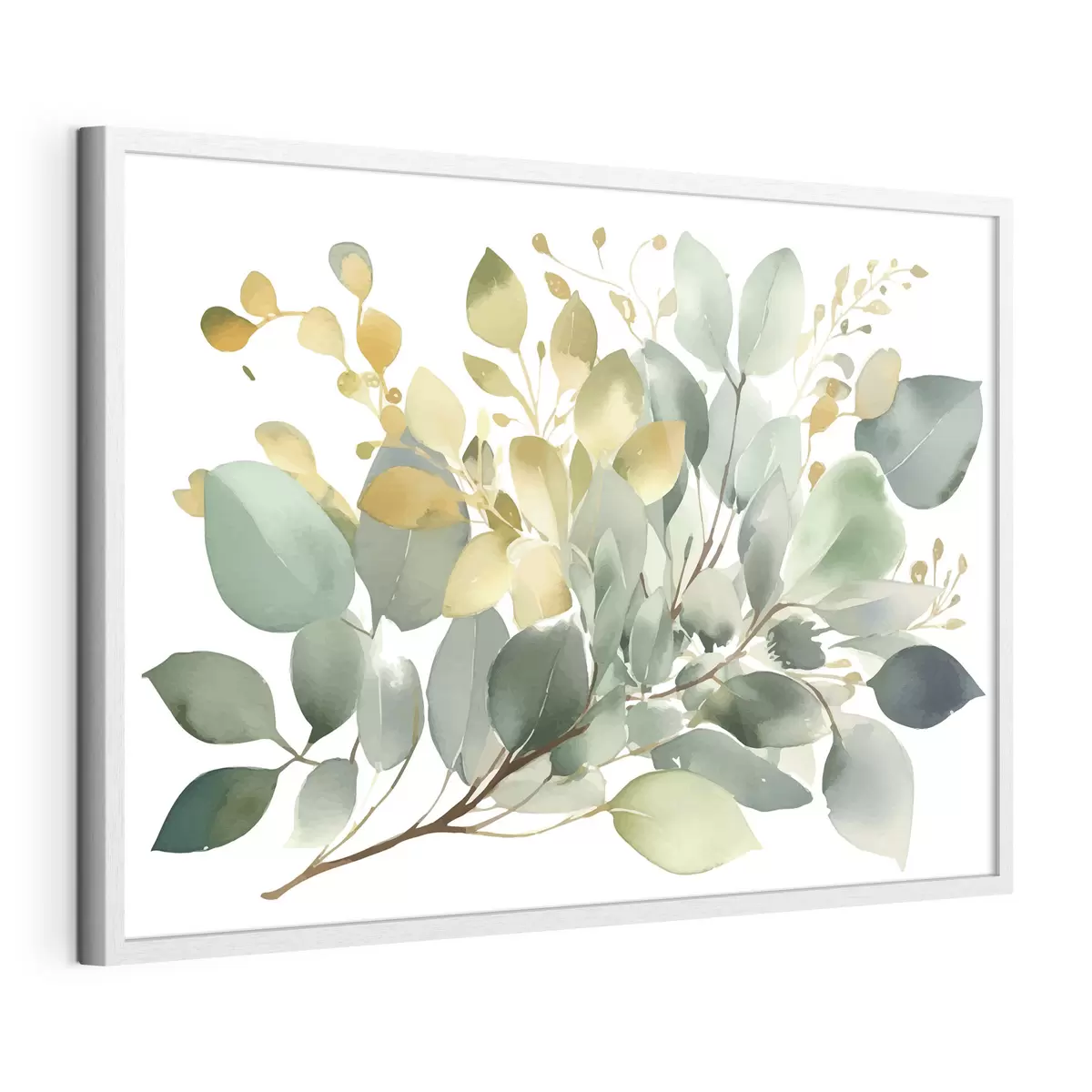 Poster Ramitas verdes y ocres f36365