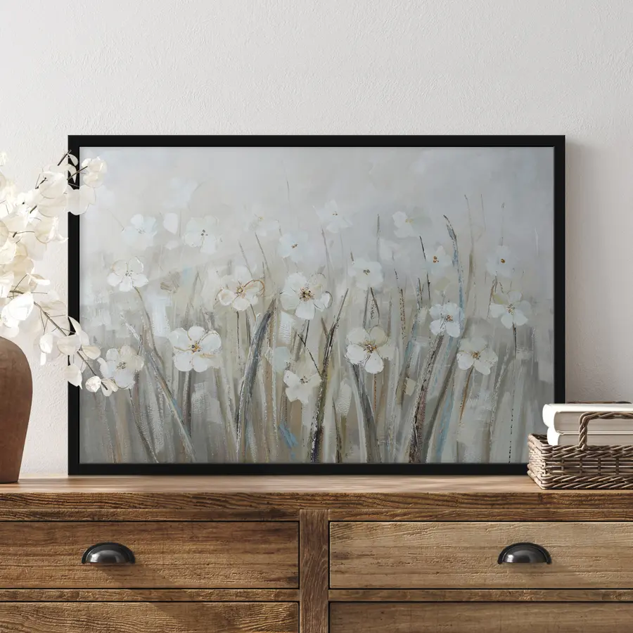 murales de pared Delicadas flores en tonos suaves f36212