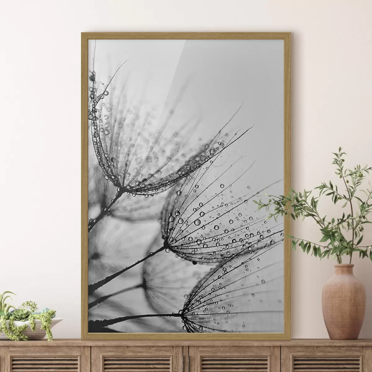 Poster Delicados patrones capturados en gotas f20828