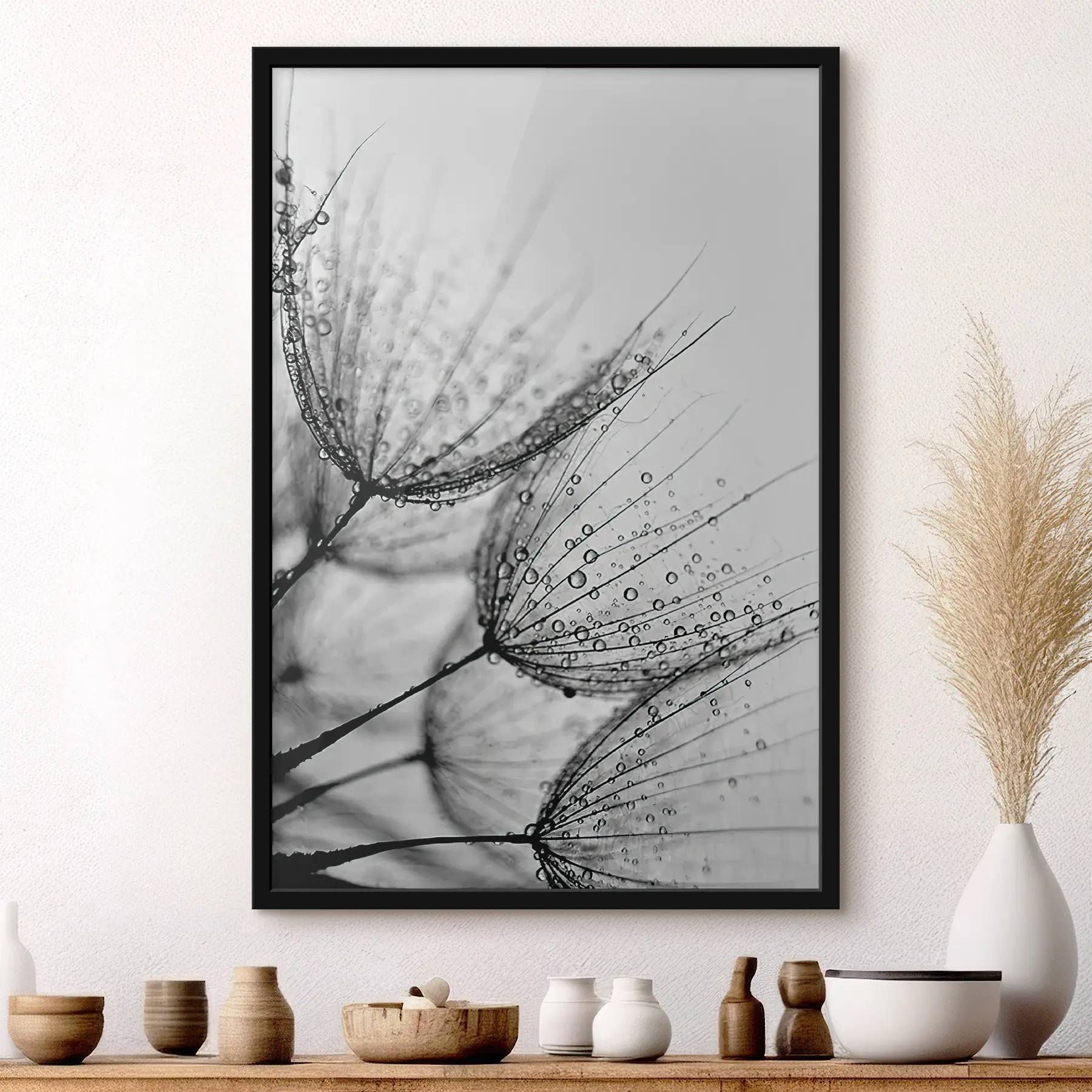 murales de pared Delicados patrones capturados en gotas f20828