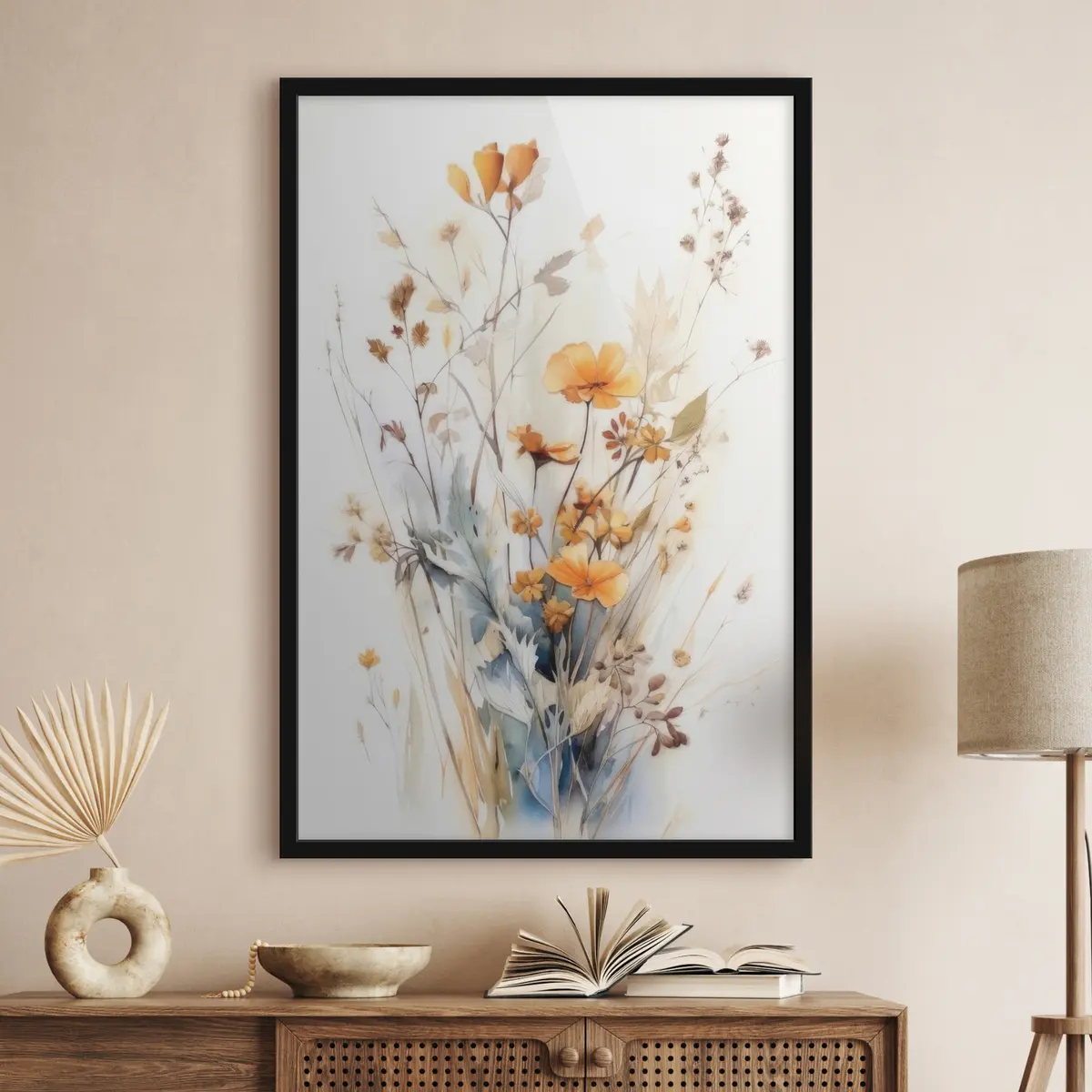 Poster Flores delicadas en colores suaves f33651