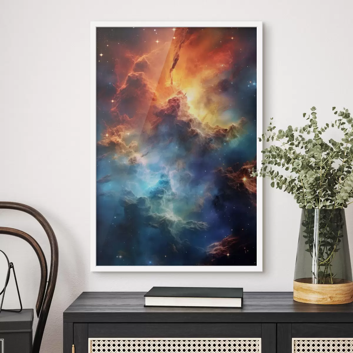 Poster Vibrantes ondas celestiales de color cósmico f35365
