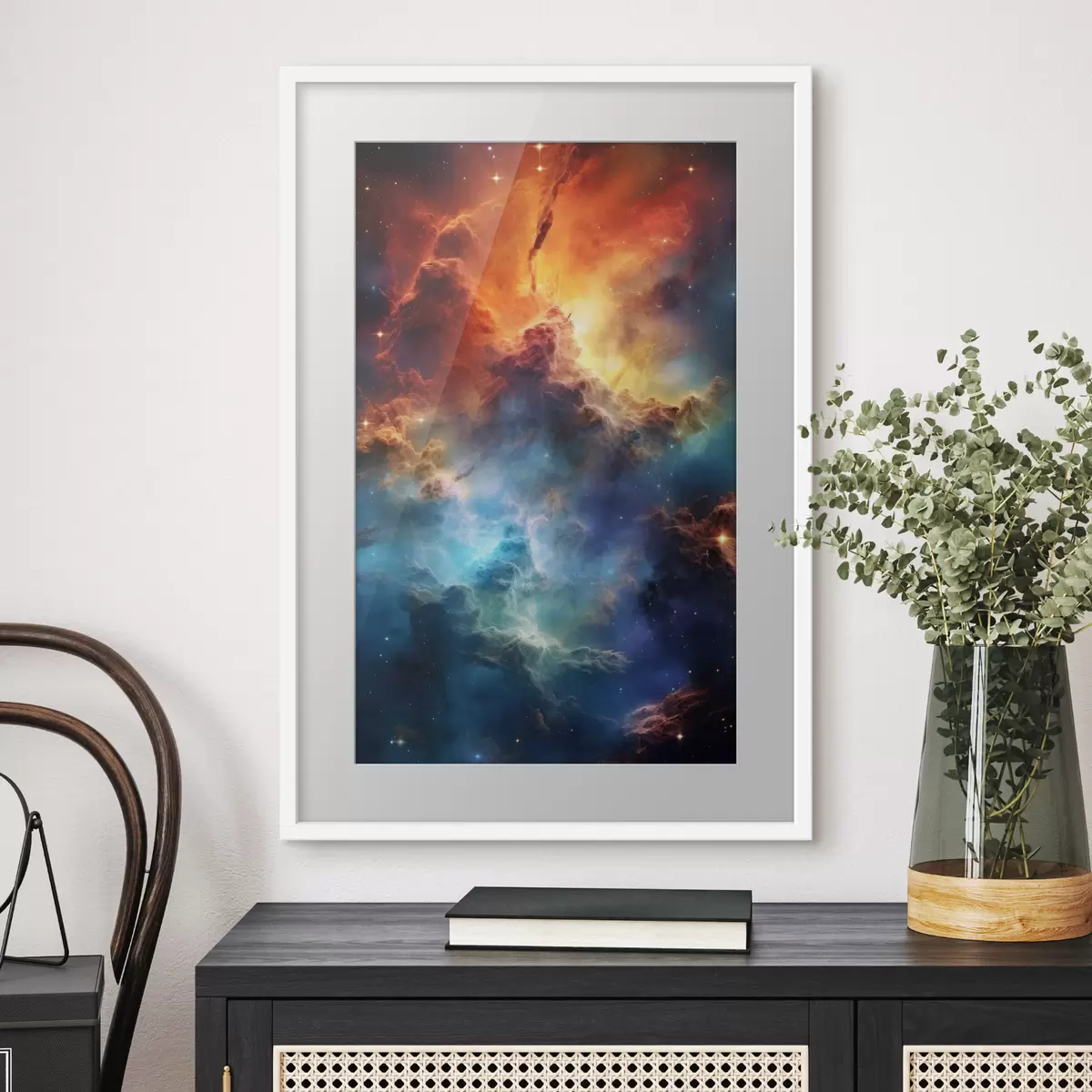 Poster Vibrantes ondas celestiales de color cósmico f35365