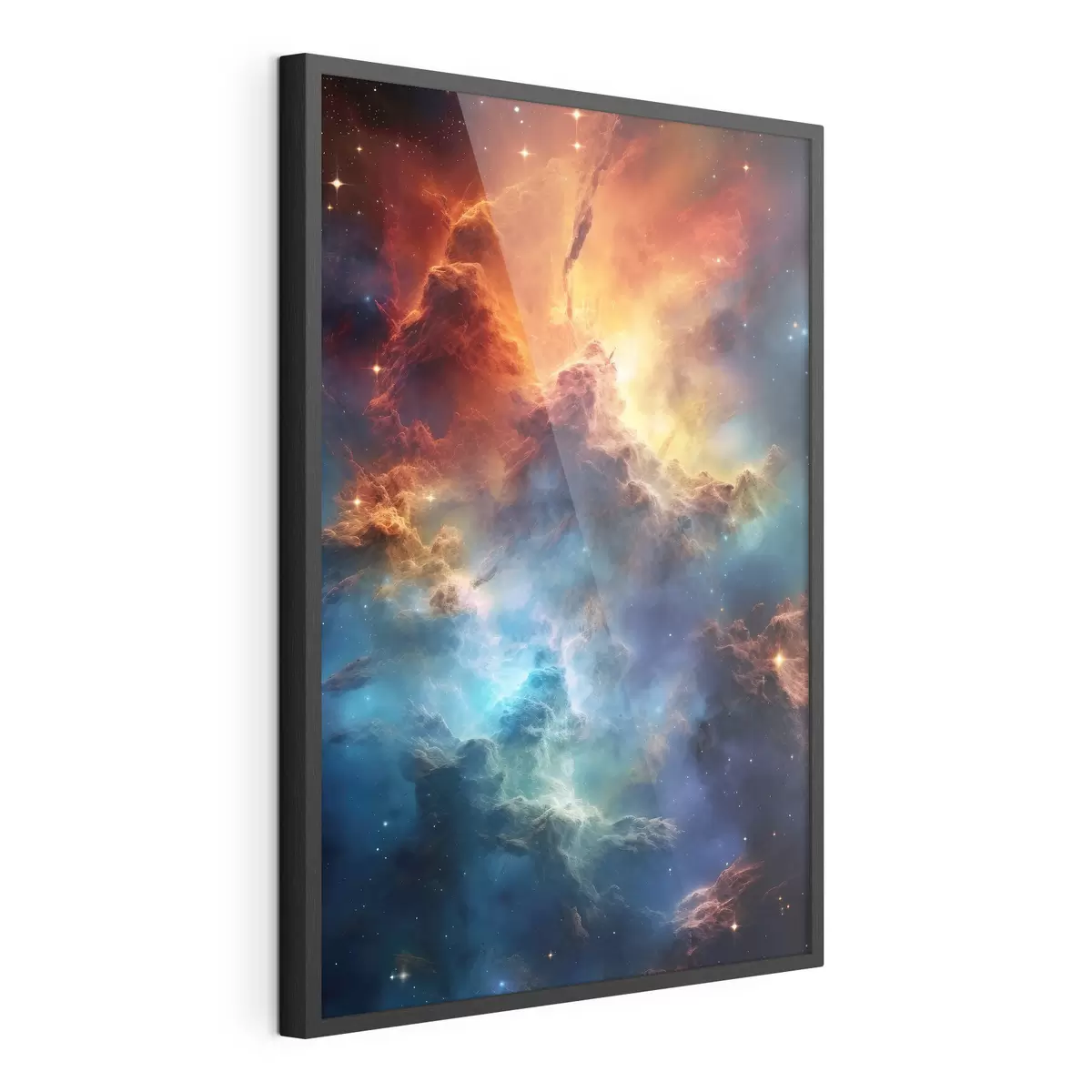 Poster Vibrantes ondas celestiales de color cósmico f35365