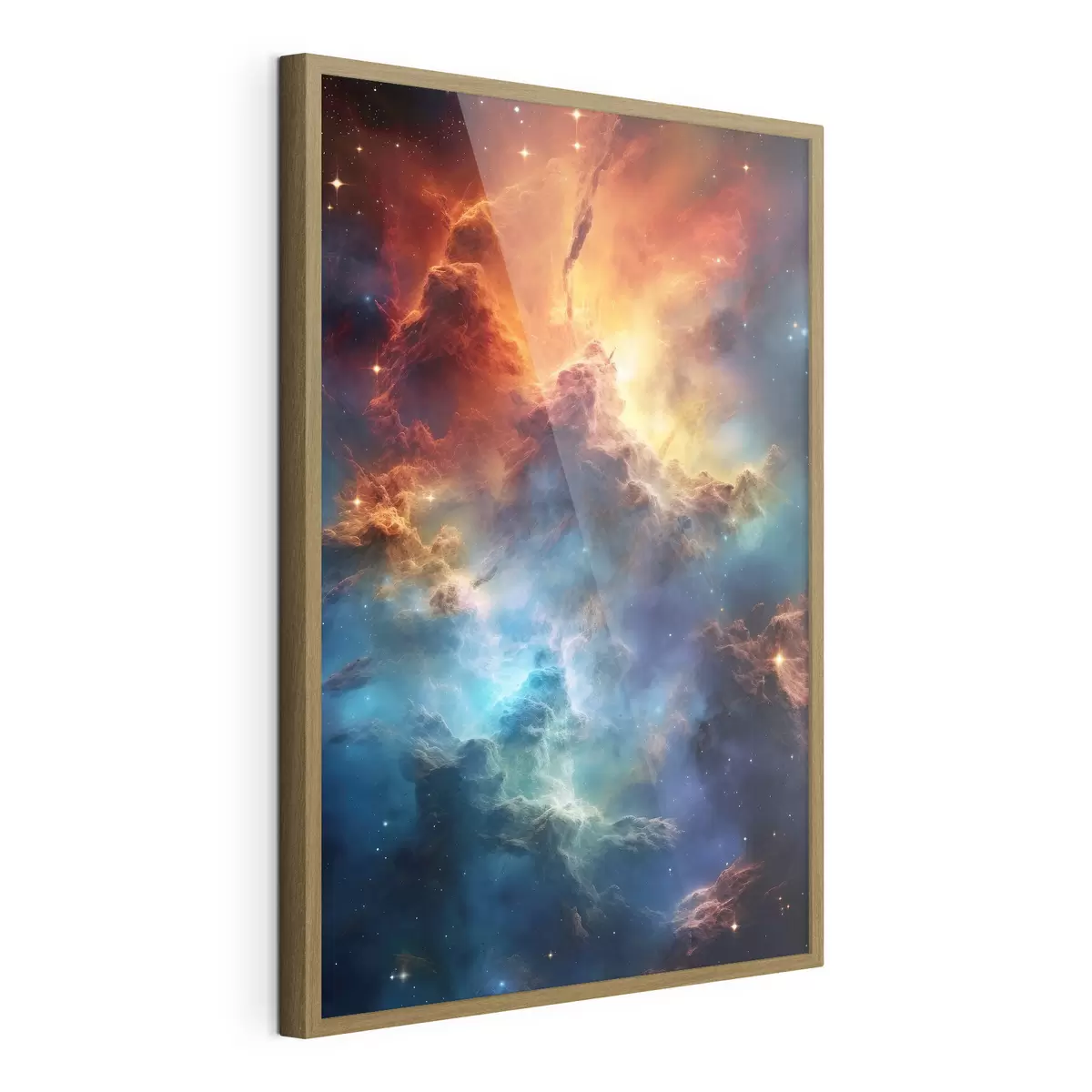 Poster Vibrantes ondas celestiales de color cósmico f35365