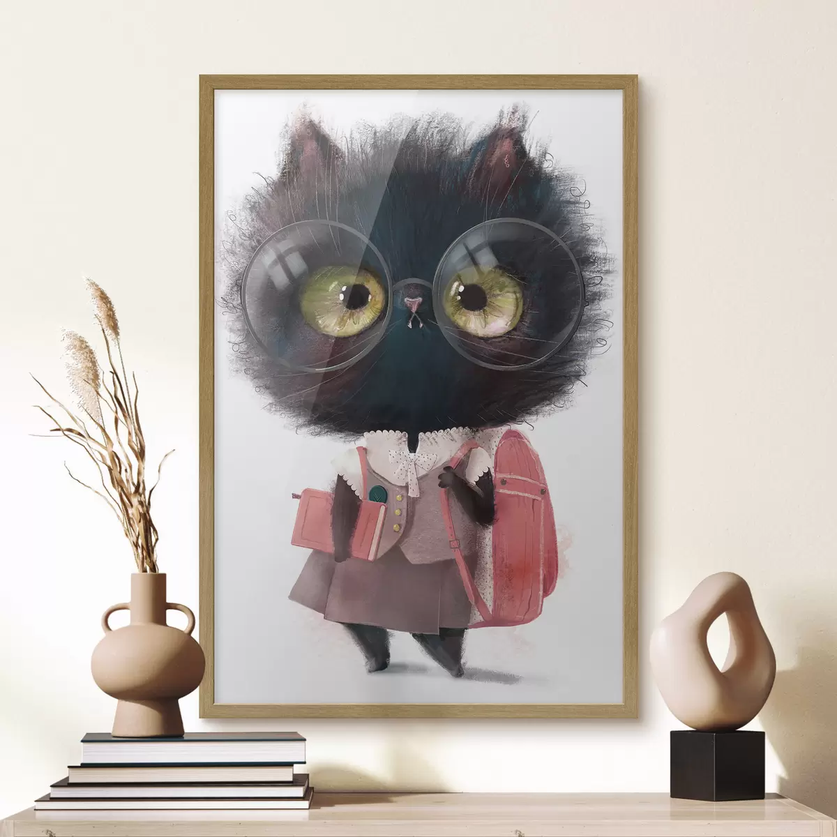 Poster El gato va a la escuela f34994
