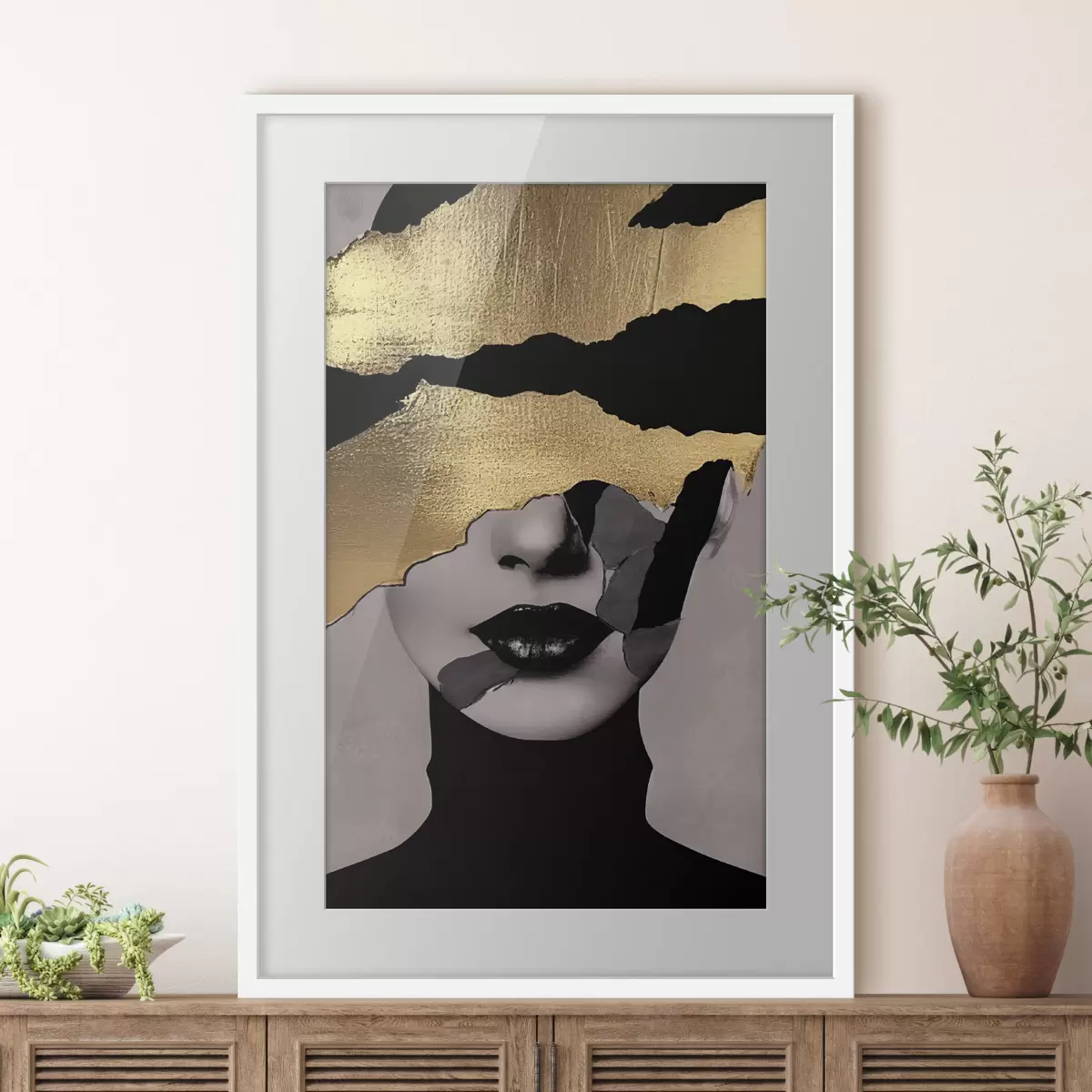 Poster Belleza en capas con contrastes llamativos f35520