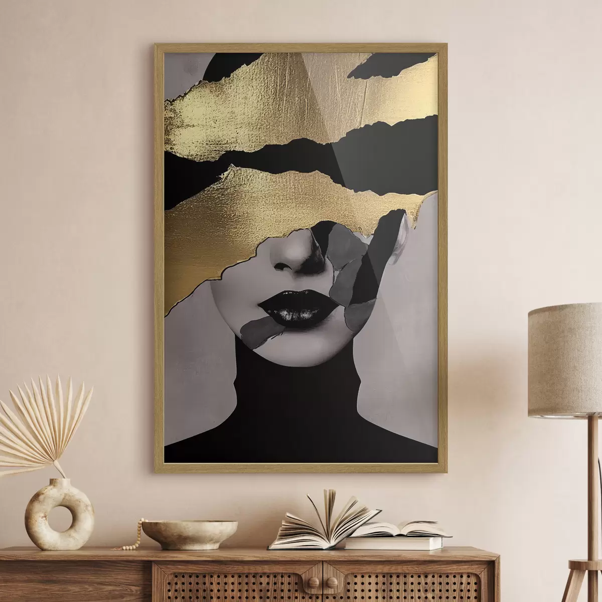 Poster Belleza en capas con contrastes llamativos f35520