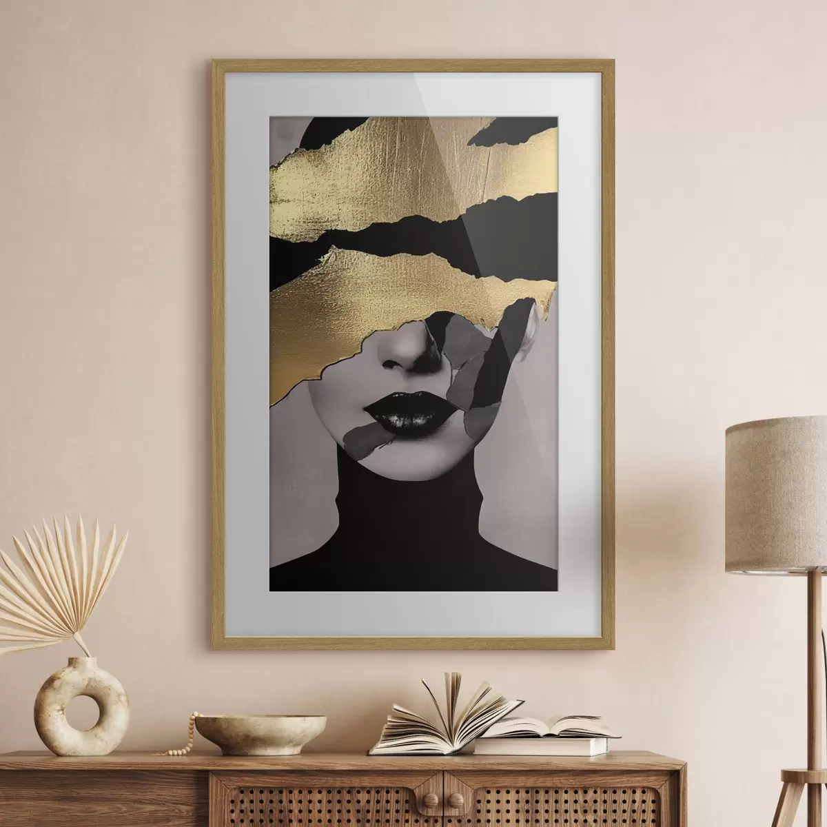 Poster Belleza en capas con contrastes llamativos f35520