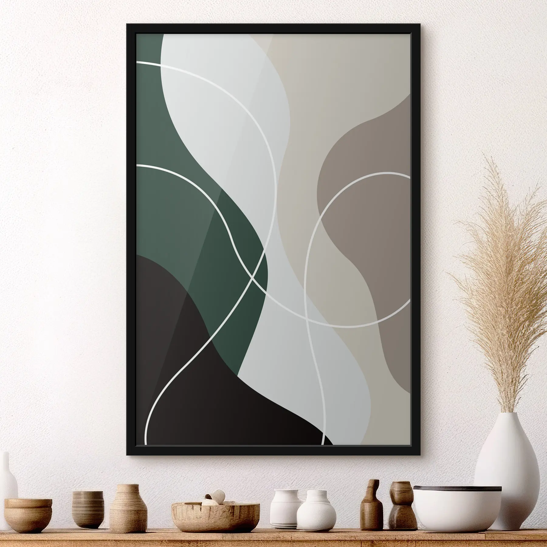 murales de pared Formas abstractas en colores relajantes f35947