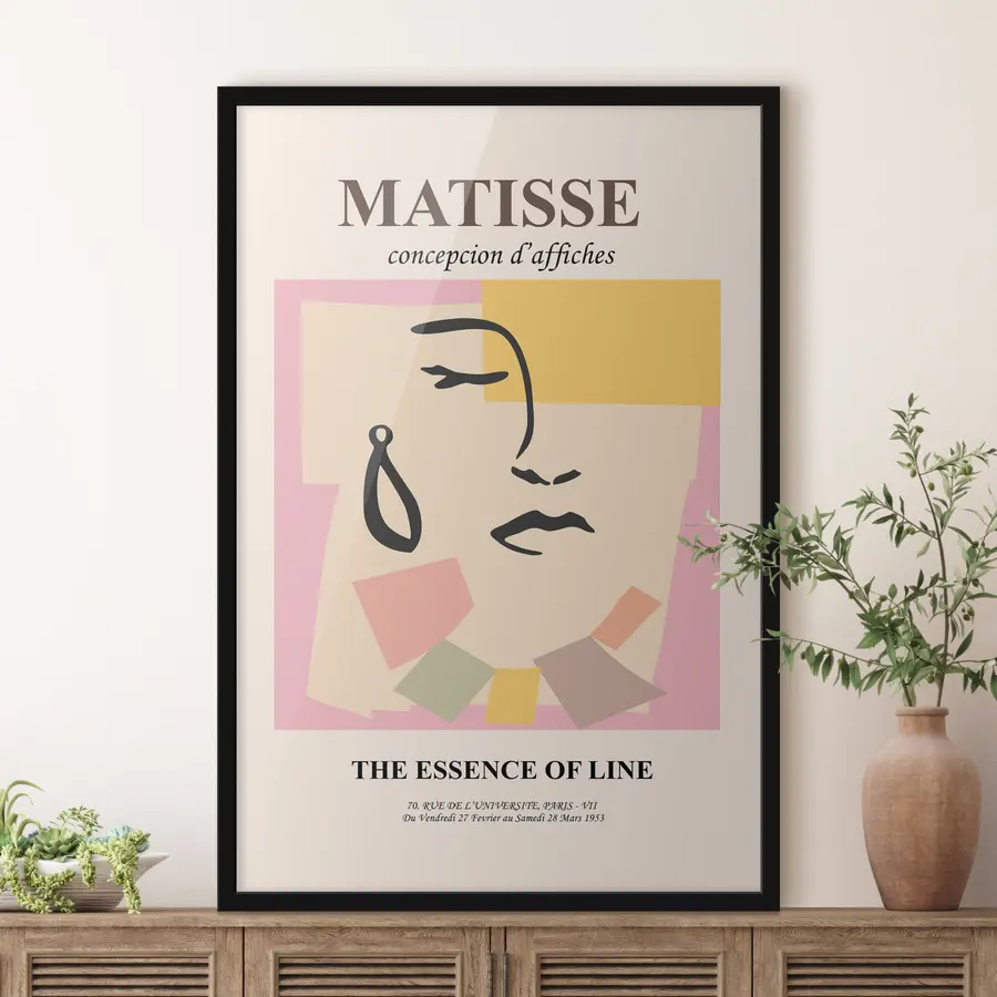 murales de pared Líneas y formas abstractas en armonía f36306