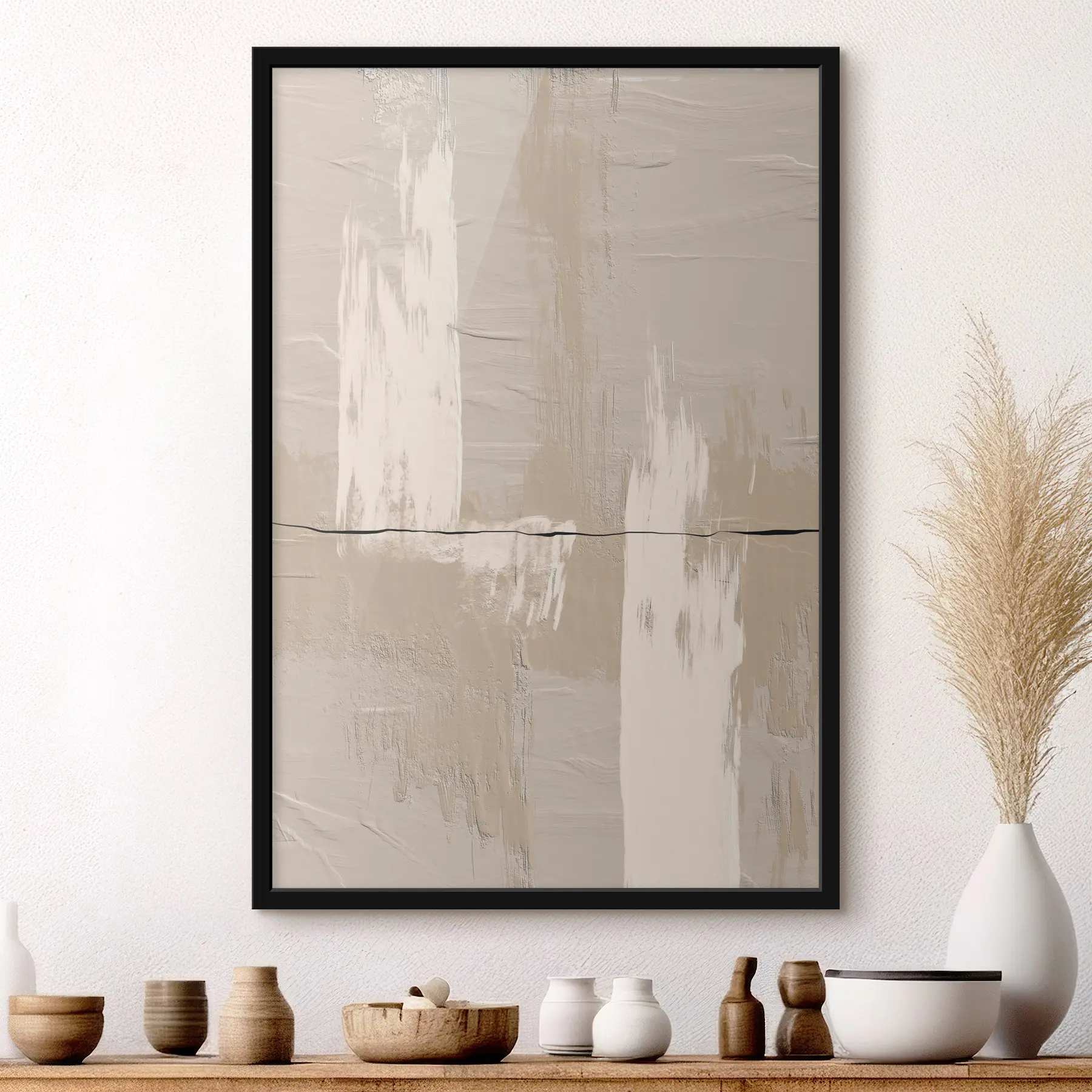 murales de pared Los tonos neutros y las texturas suaves se mezclan f36304