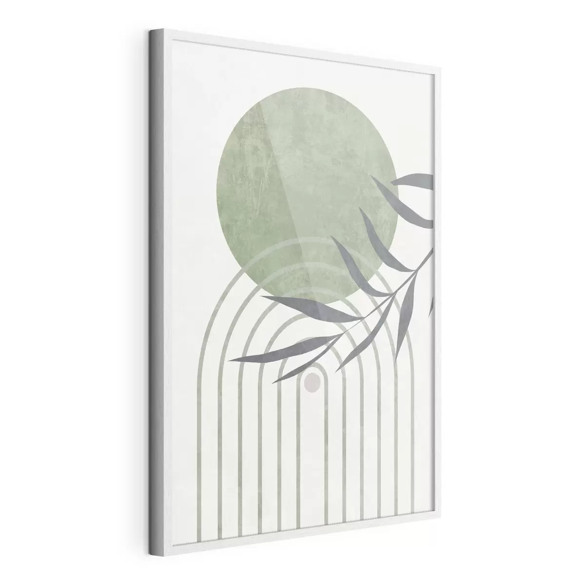 Poster Curvas serenas y suaves tonos verdes f36421