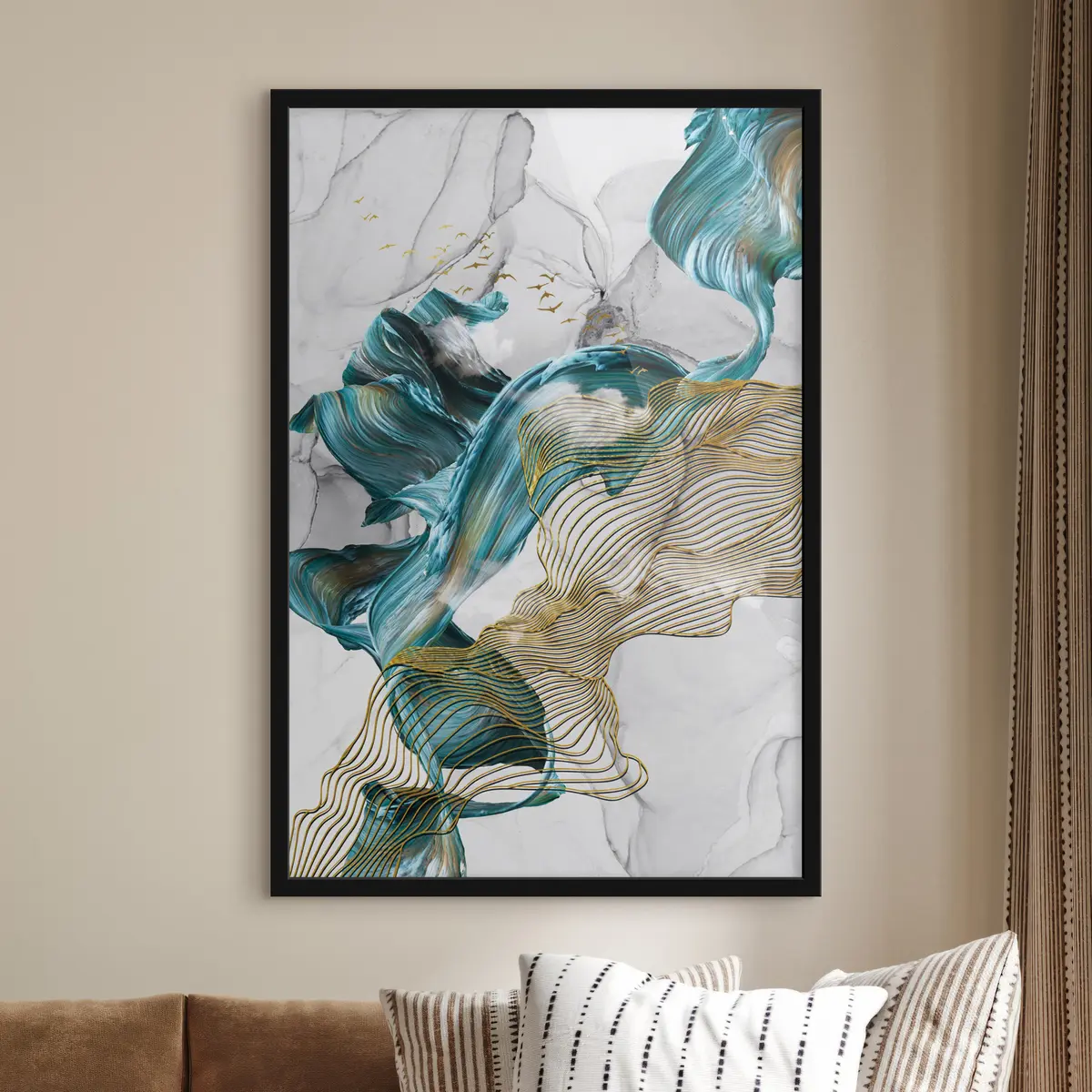 Poster Ondas dinámicas de color y textura f35797