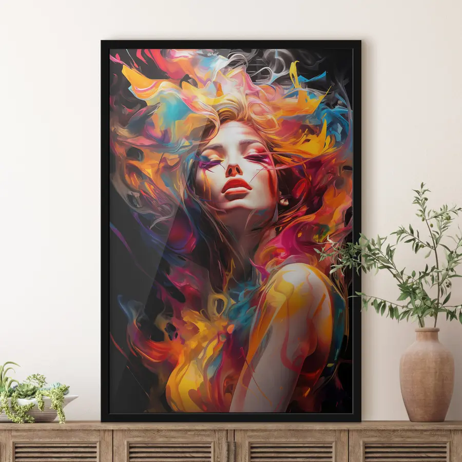 murales de pared Colores vivos que bailan en armonía f36677