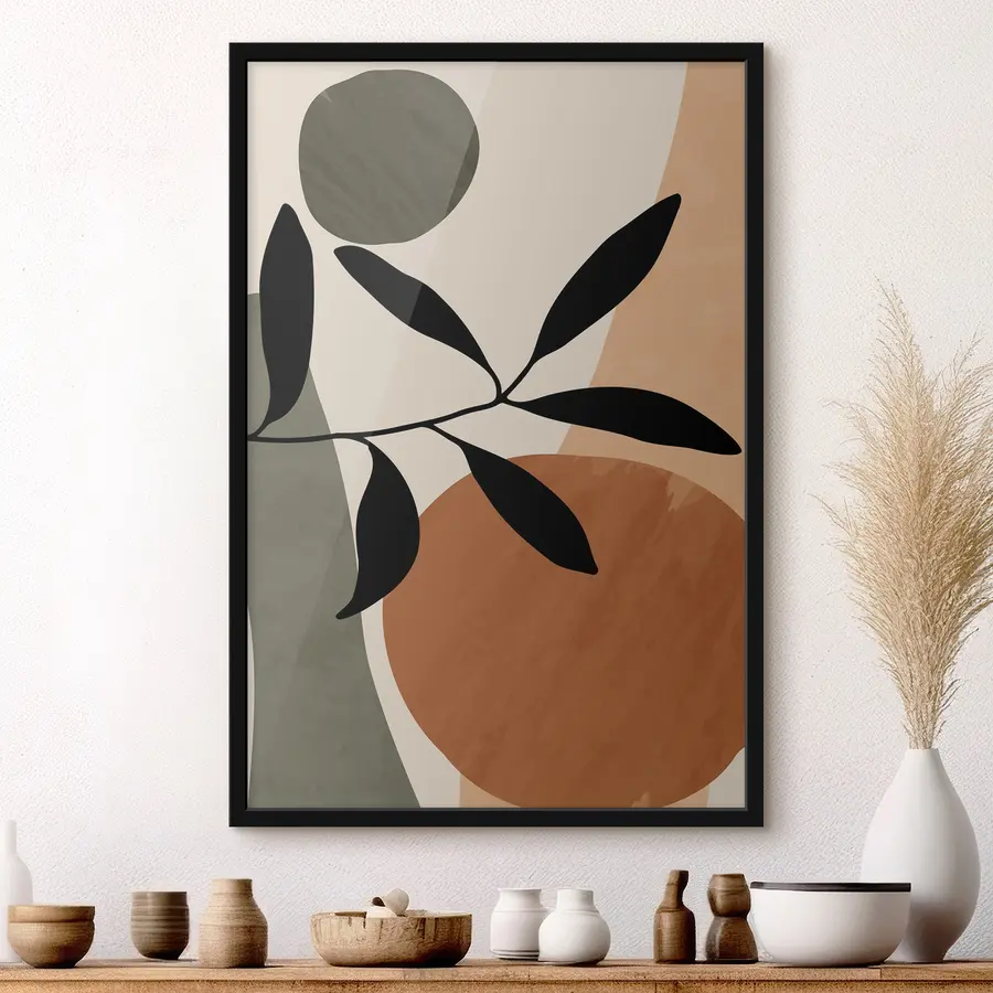 murales de pared Formas abstractas con elementos naturales f36481