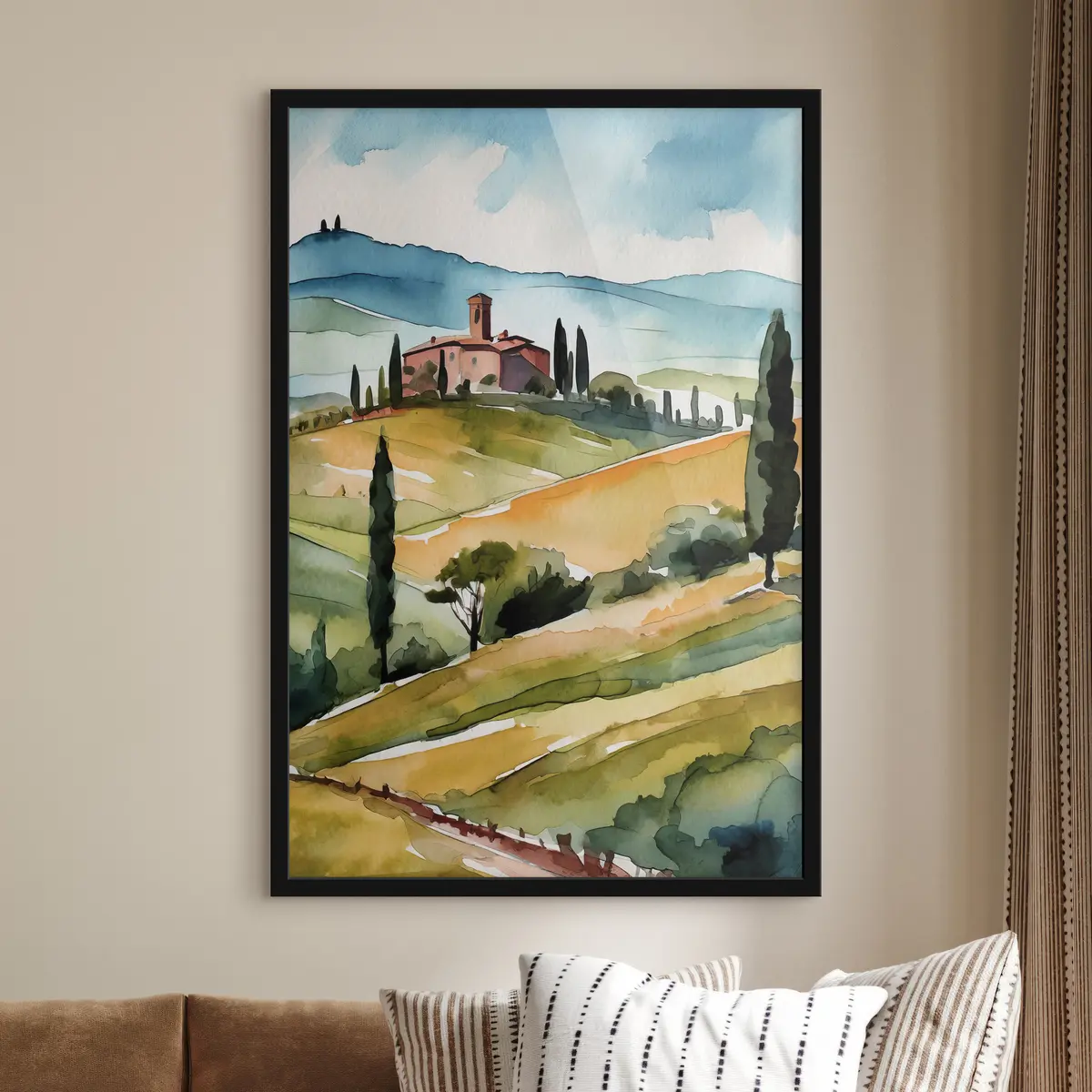 Poster Encantadoras colinas bajo un cielo vibrante f36683