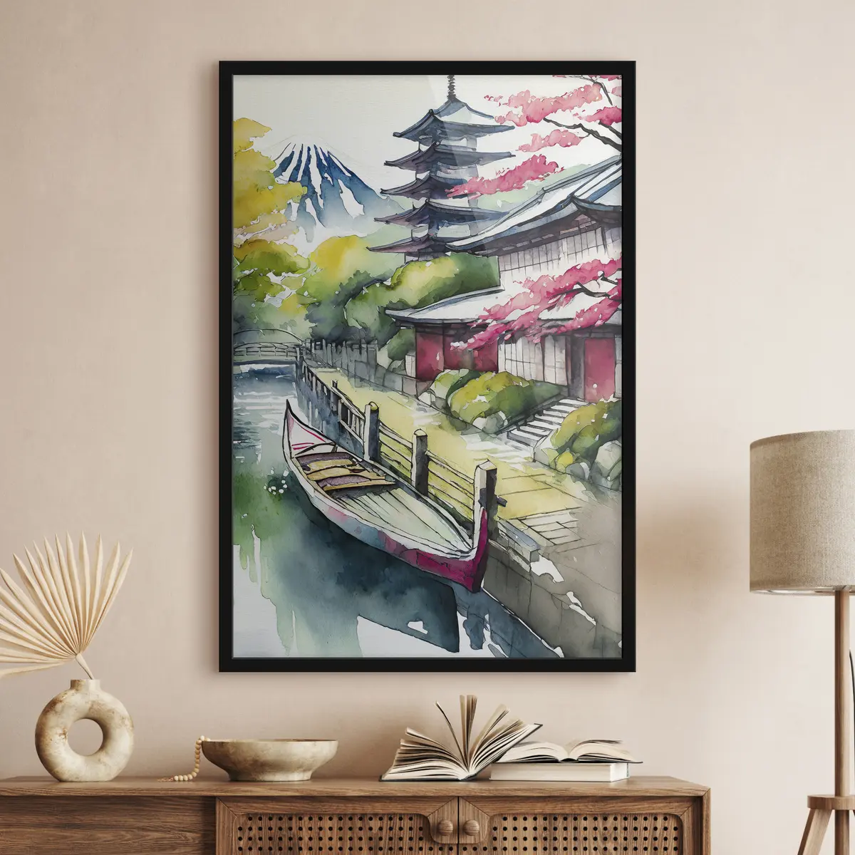 Poster Paisaje sereno con arquitectura histórica f36690