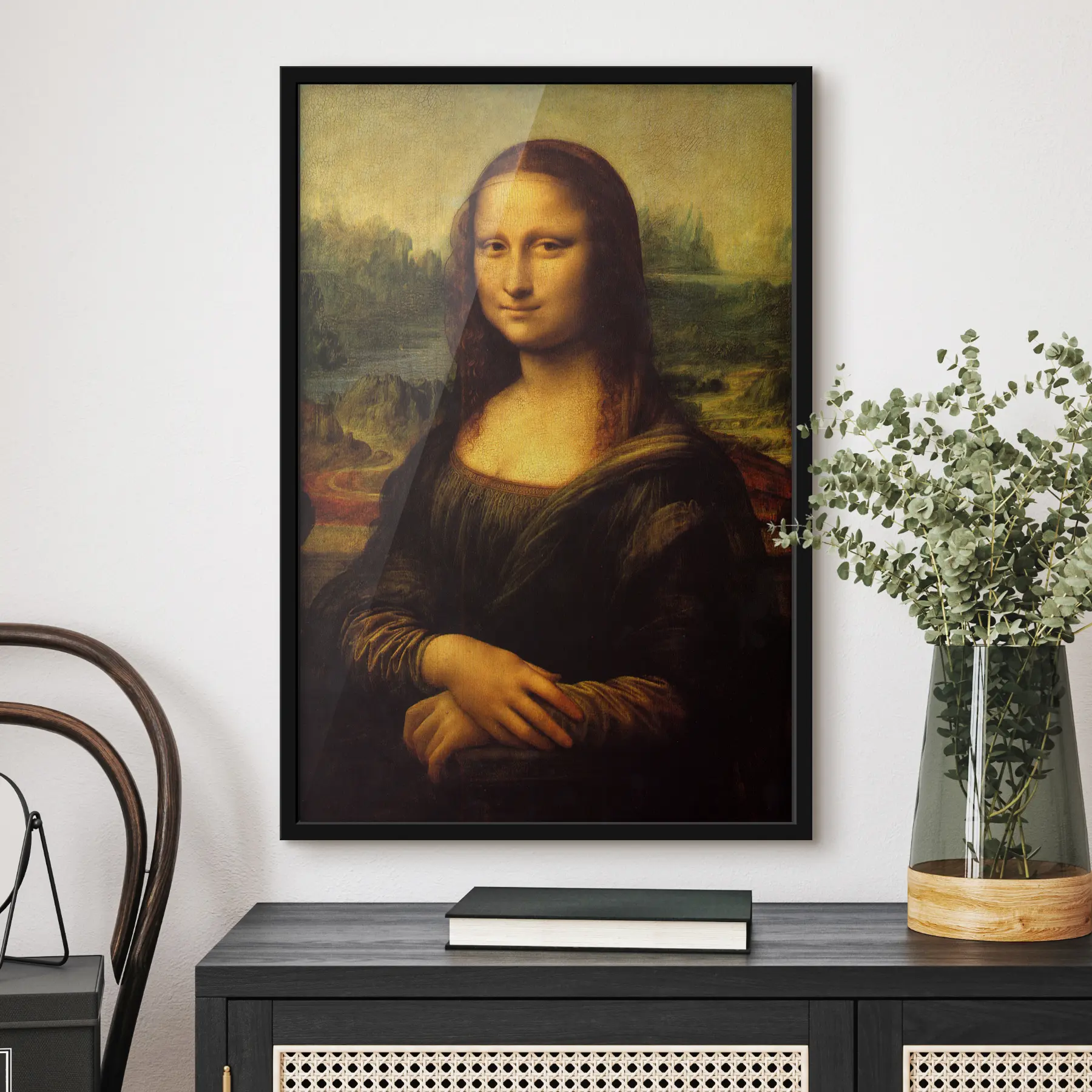 murales de pared Retrato clásico con una sonrisa misteriosa f18882