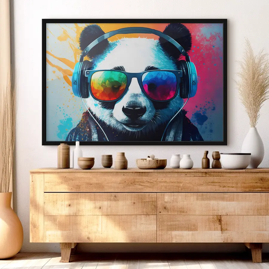 murales de pared Un panda genial listo para bailar f33547