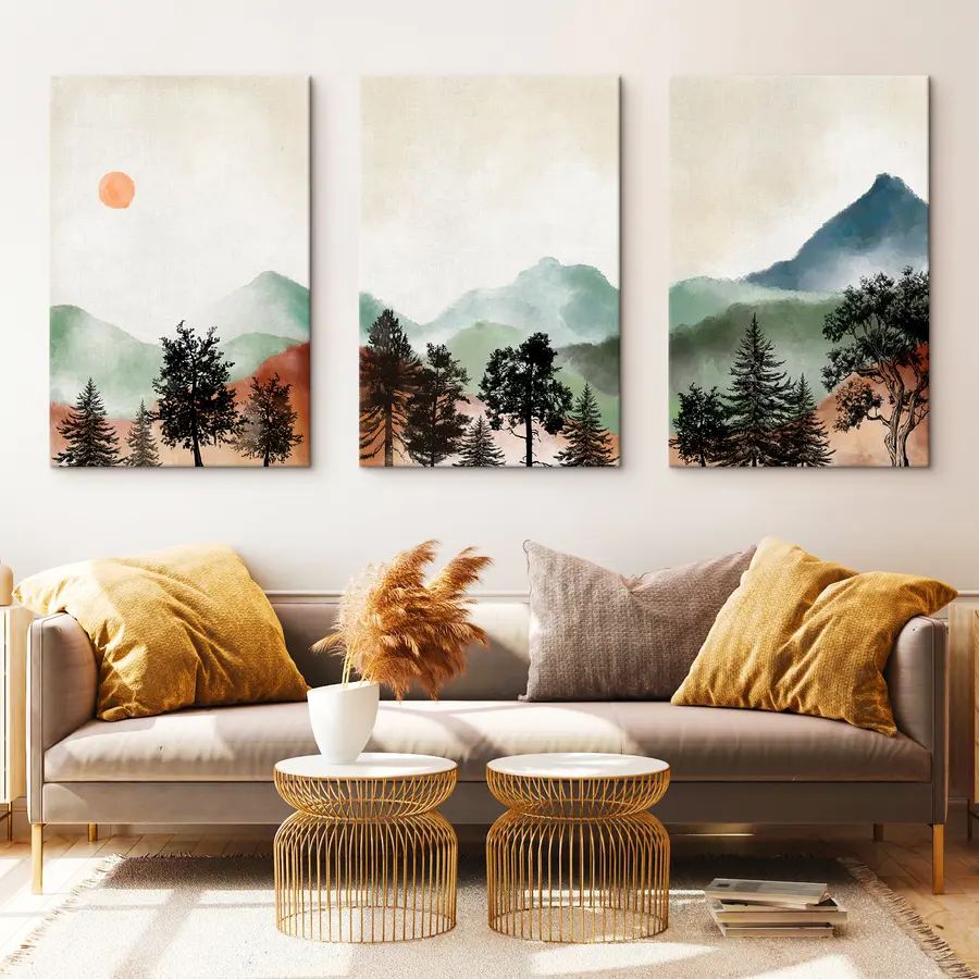 murales de pared Paisaje tranquilo en colores suaves m00243