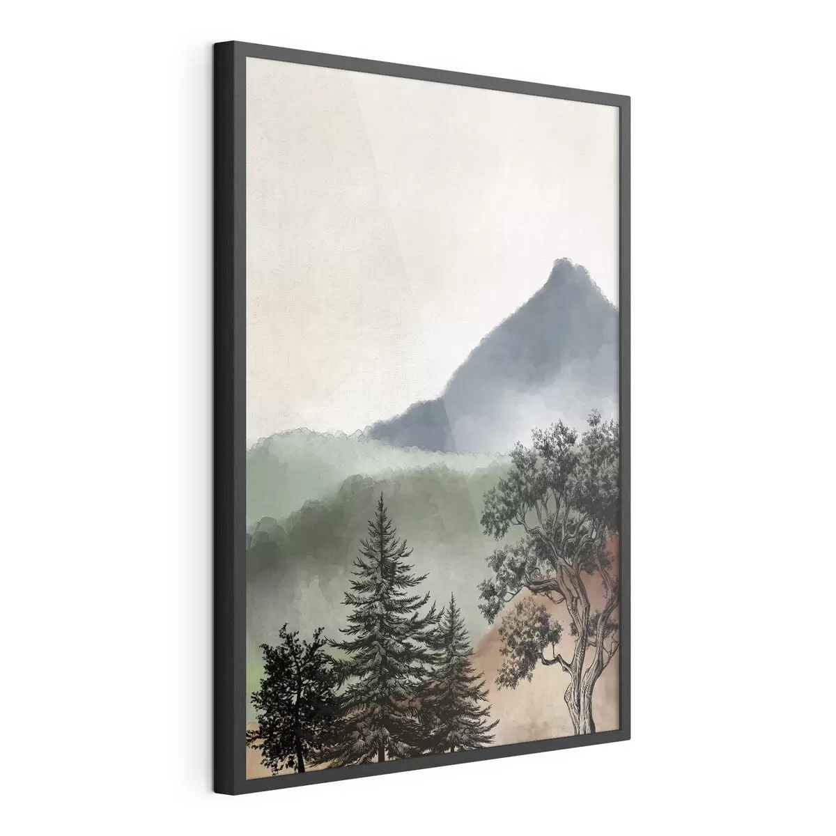 Poster Paisaje sereno con majestuosas montañas f36604