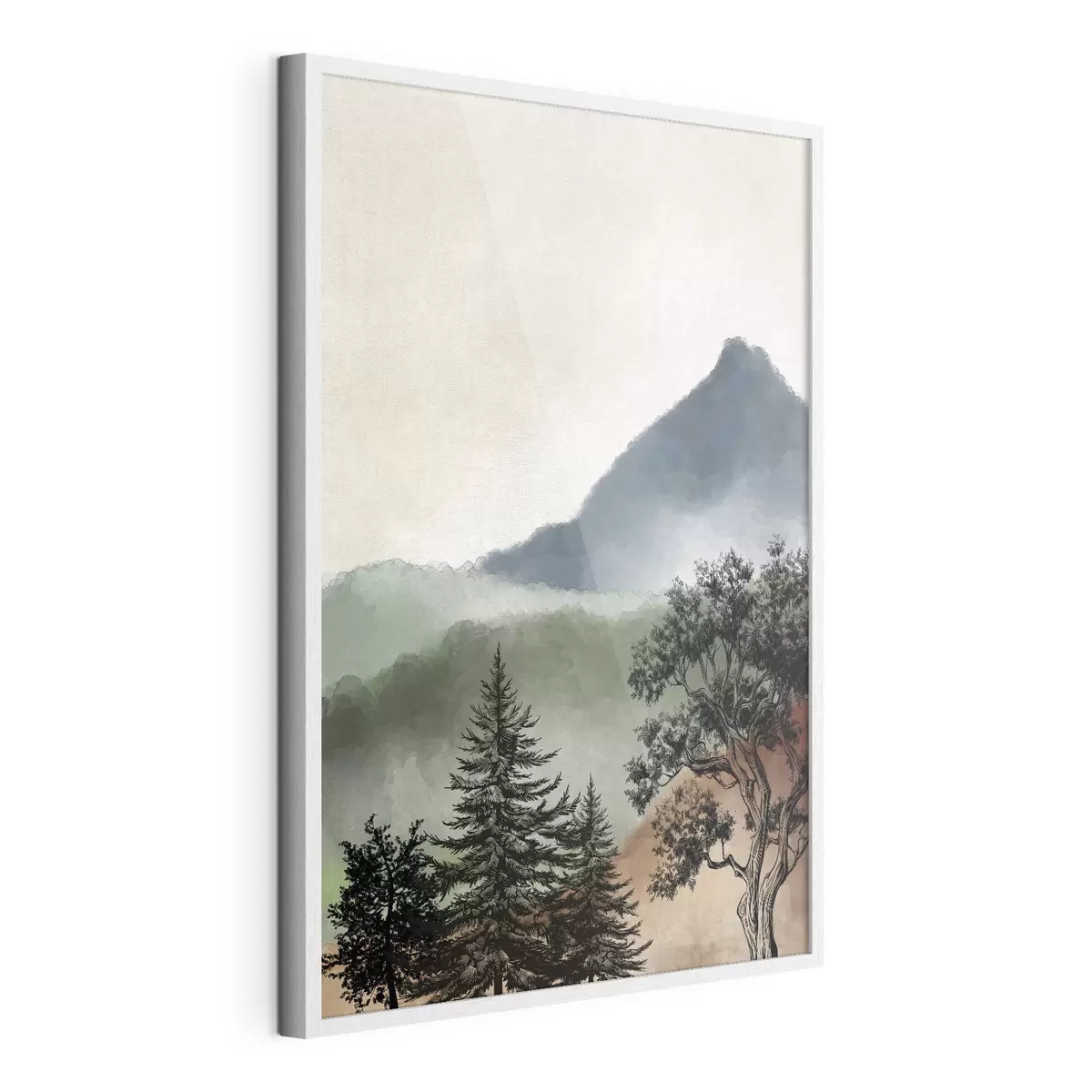 Poster Paisaje sereno con majestuosas montañas f36604