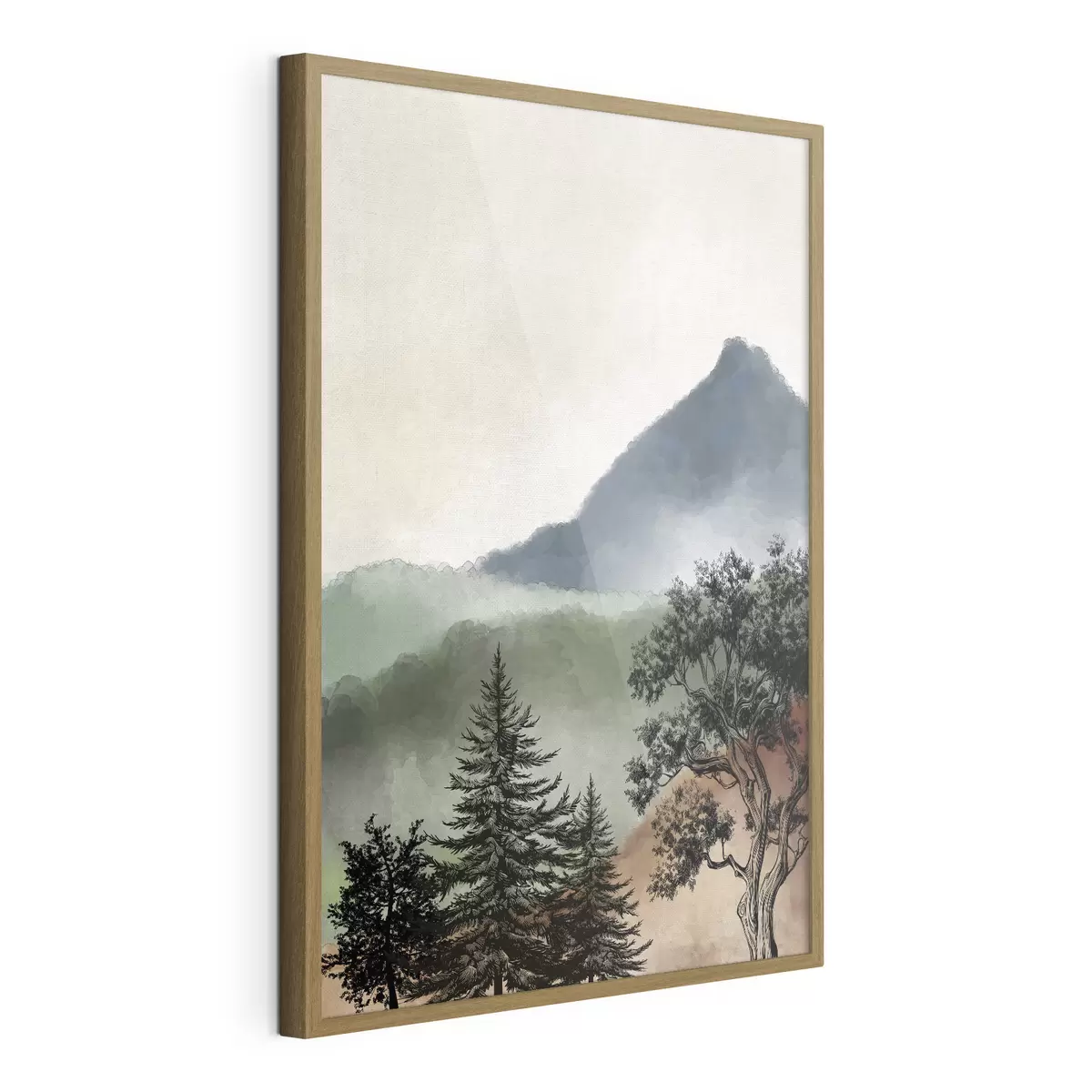 Poster Paisaje sereno con majestuosas montañas f36604