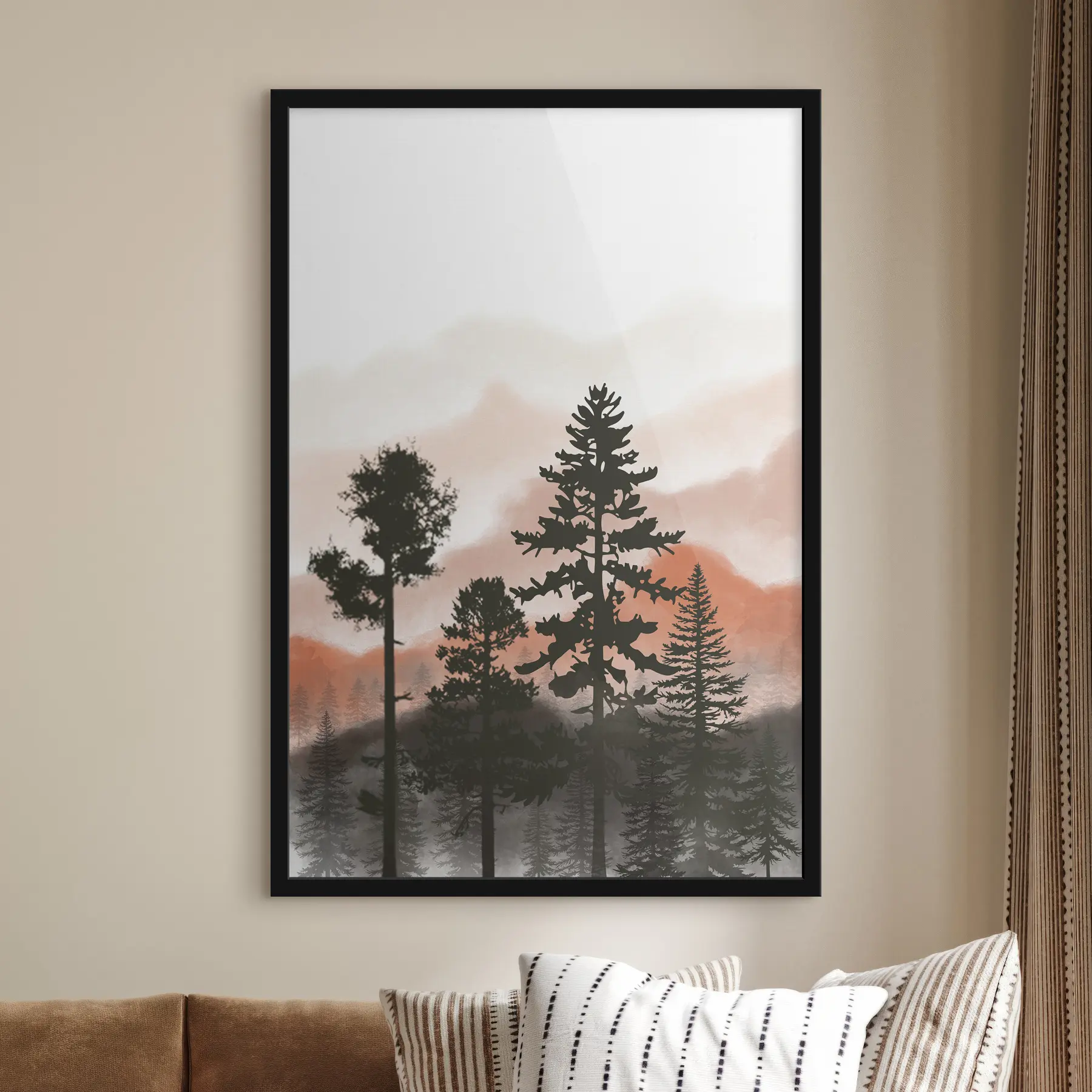 murales de pared Árboles silueteados contra un cielo suave f36605v2