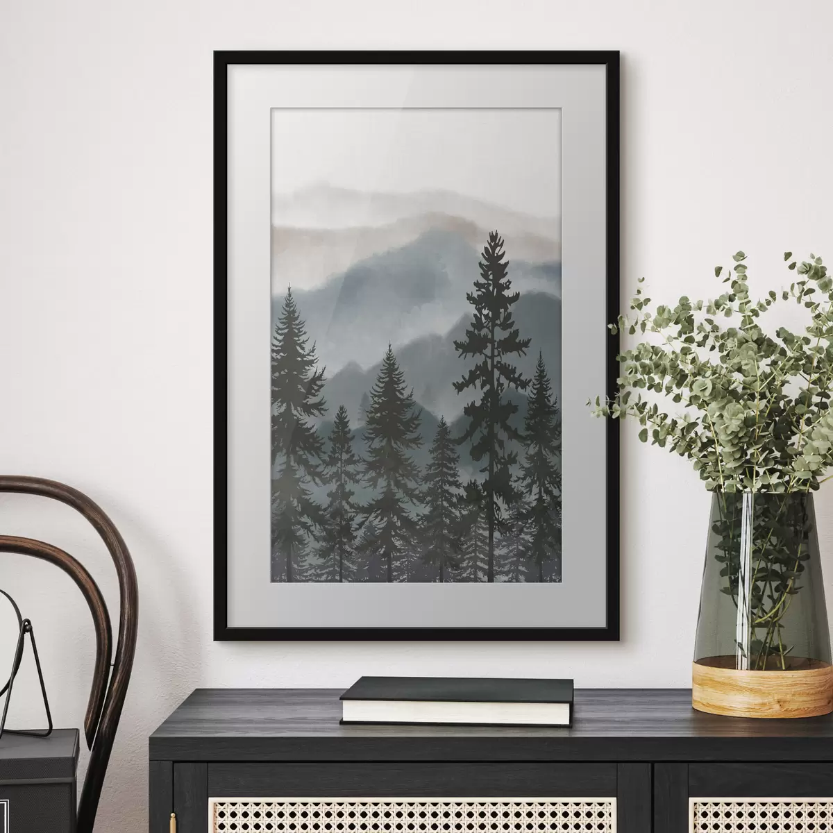 Poster Montes azules, bosque quieto f37017