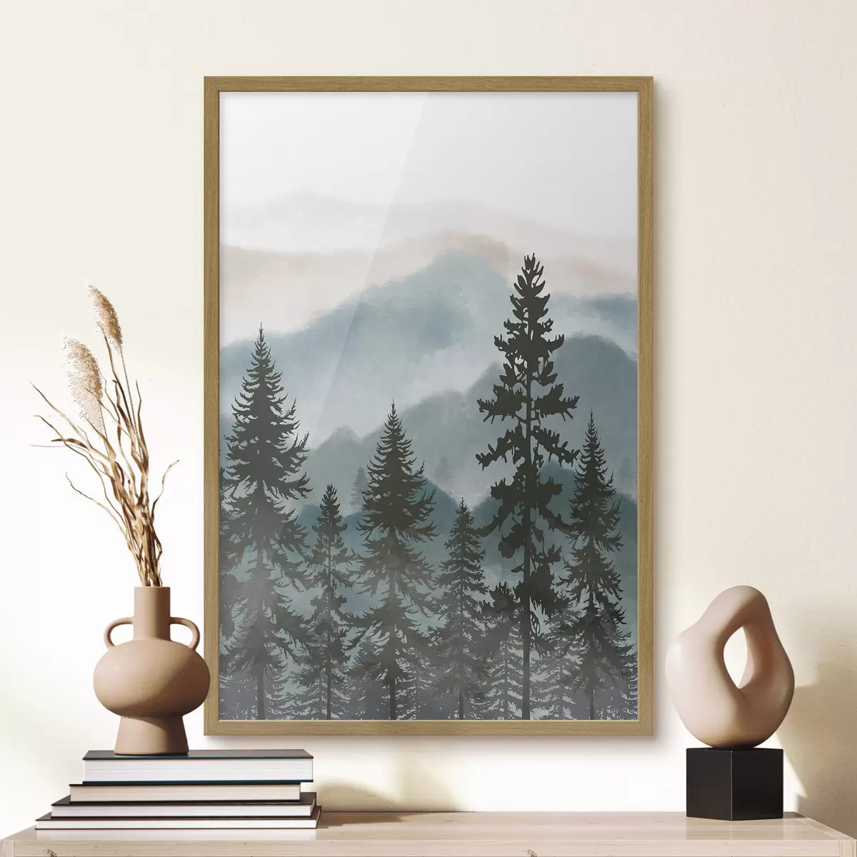 Poster Montes azules, bosque quieto f37017