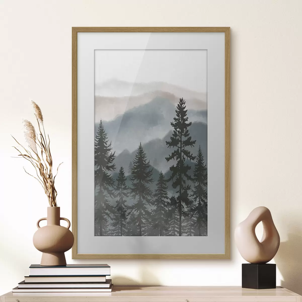 Poster Montes azules, bosque quieto f37017